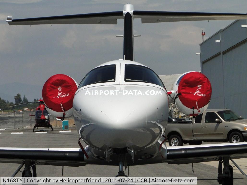 N168TY, 2010 Cessna 510 Citation Mustang Citation Mustang C/N 510-0297, Has tow motor hooked and is waiting to be pushed back into the hanger