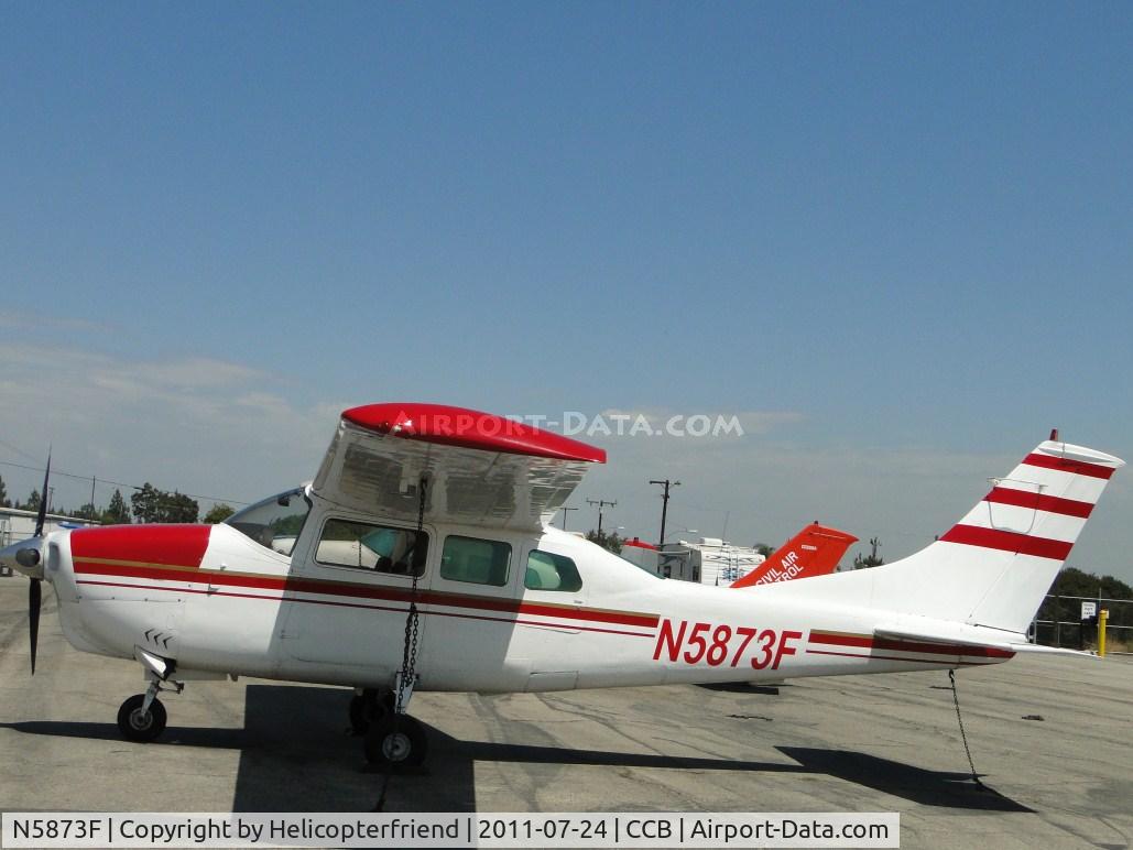 N5873F, 1967 Cessna 210G Centurion C/N 21058873, Parked at Foothill Sales & Service area