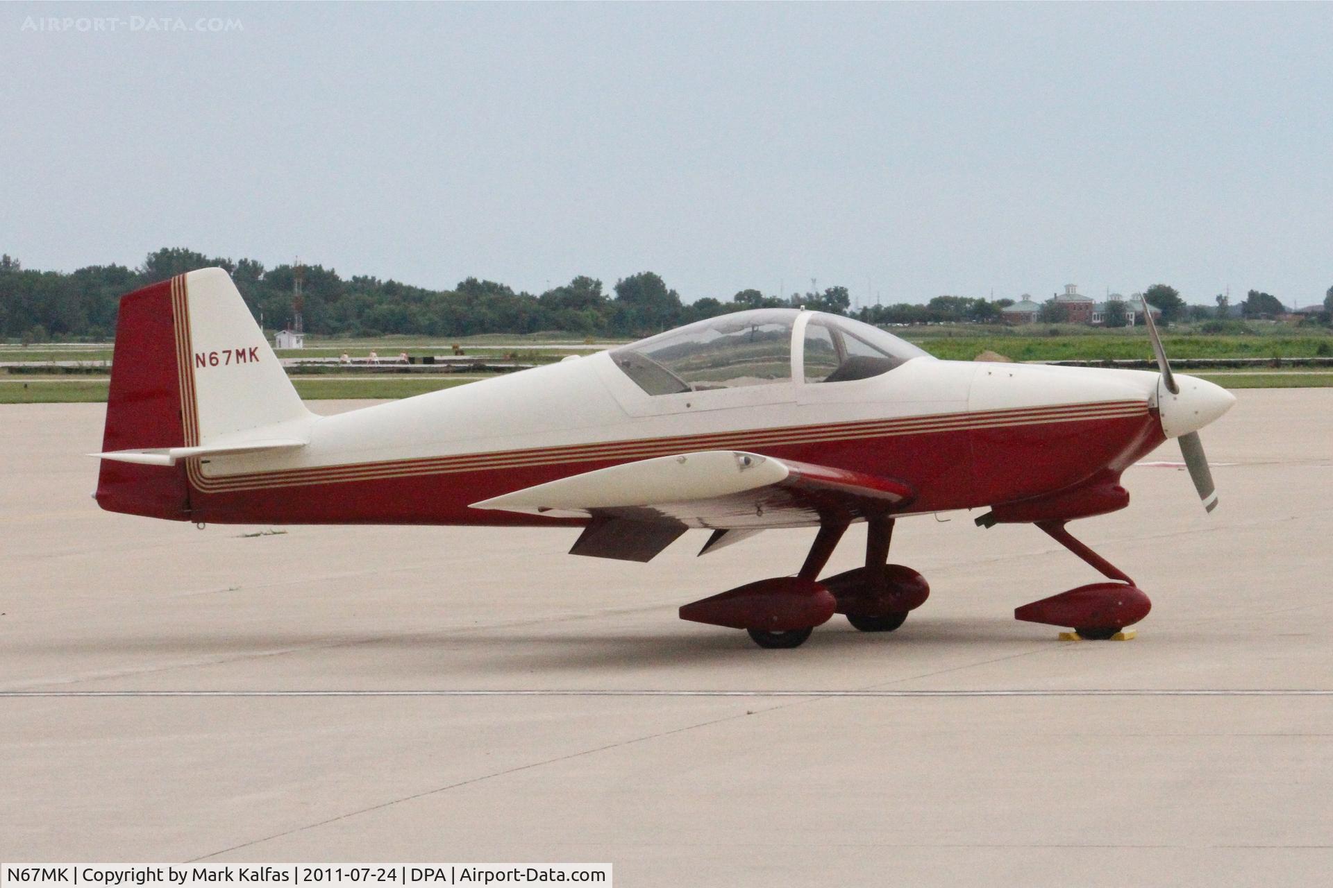 N67MK, 1994 Vans RV-6A C/N 001 (N67MK), Kamrat Mike VANS ACFT RV-6A, N67MK on the ramp at DuPage Airport.