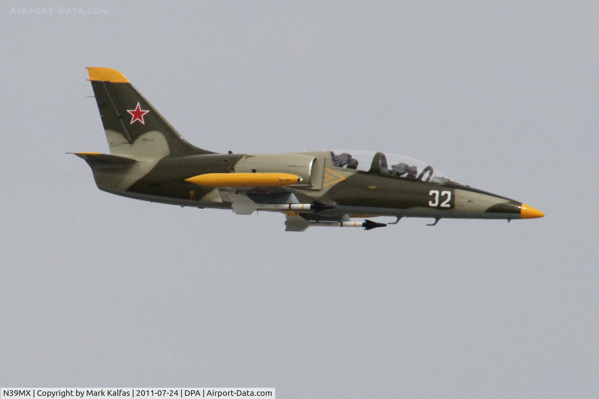 N39MX, 1979 Aero L-39C Albatros C/N 931532, Aero Vodochody L39C, N39MX performing a high speed pass down RWY 19R at DuPage Airport.