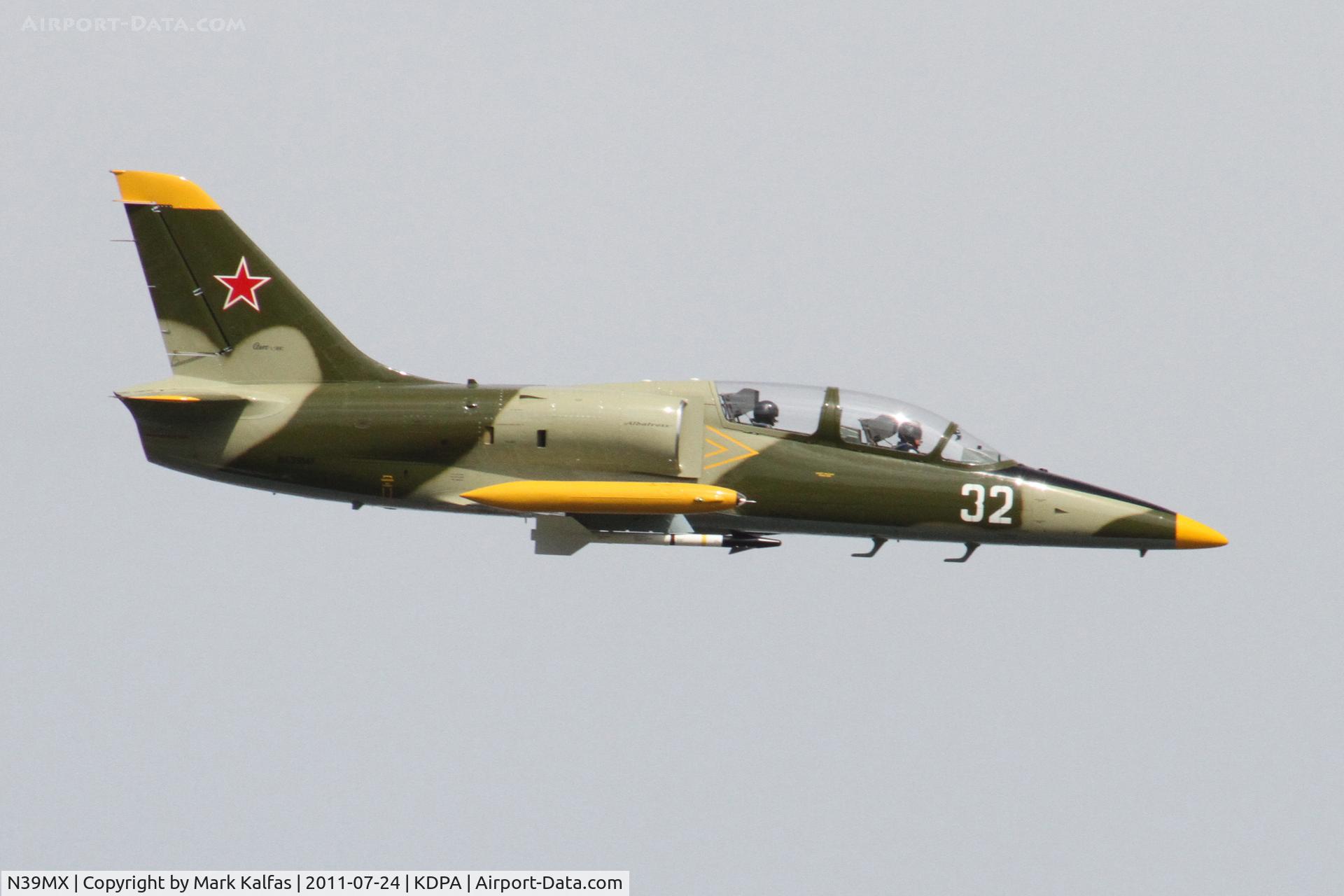 N39MX, 1979 Aero L-39C Albatros C/N 931532, Aero Vodochody L39C, N39MX performing a high speed pass down RWY 19R at DuPage Airport.