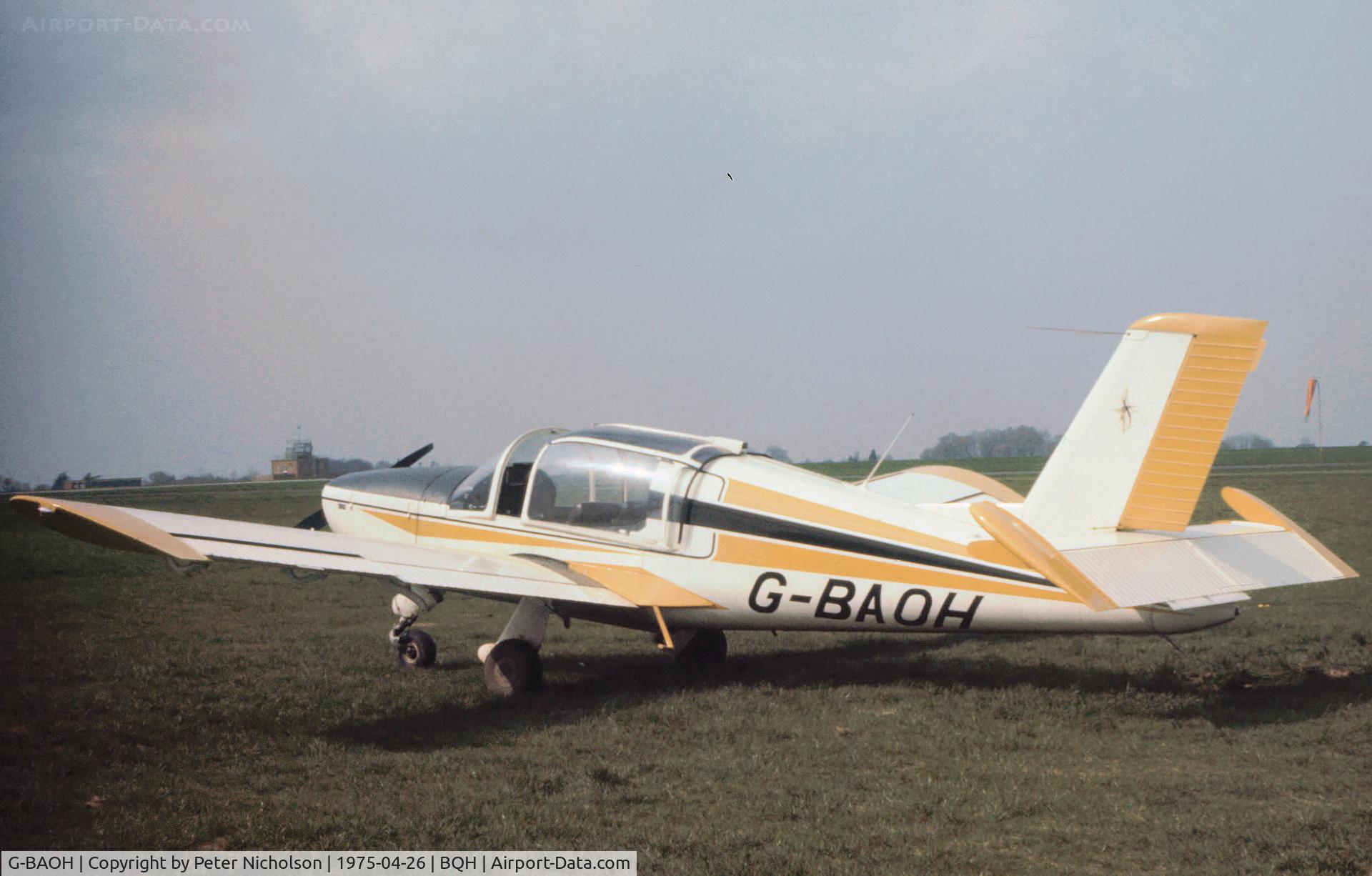 G-BAOH, 1973 Socata MS-880B Rallye Club C/N 2250, MS.880B Rallye as seen at Biggin Hill in April 1975.