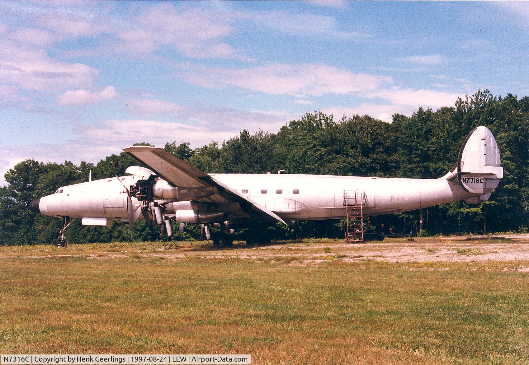 N7316C, 1957 Lockheed L-1649A-98 Starliner C/N 1018, ex Maine West Coast Airways,

Auburn , ME