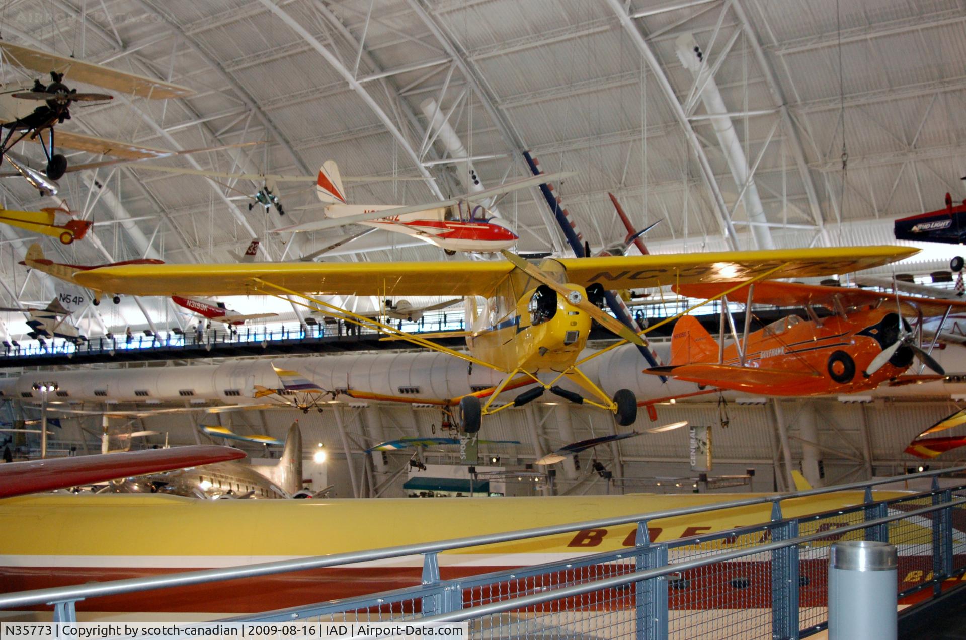 N35773, 1941 Piper J3C-65 Cub Cub C/N 6578, 1941 Piper J3C-65 Cub at the Steven F. Udvar-Hazy Center, Smithsonian National Air and Space Museum, Chantilly, VA