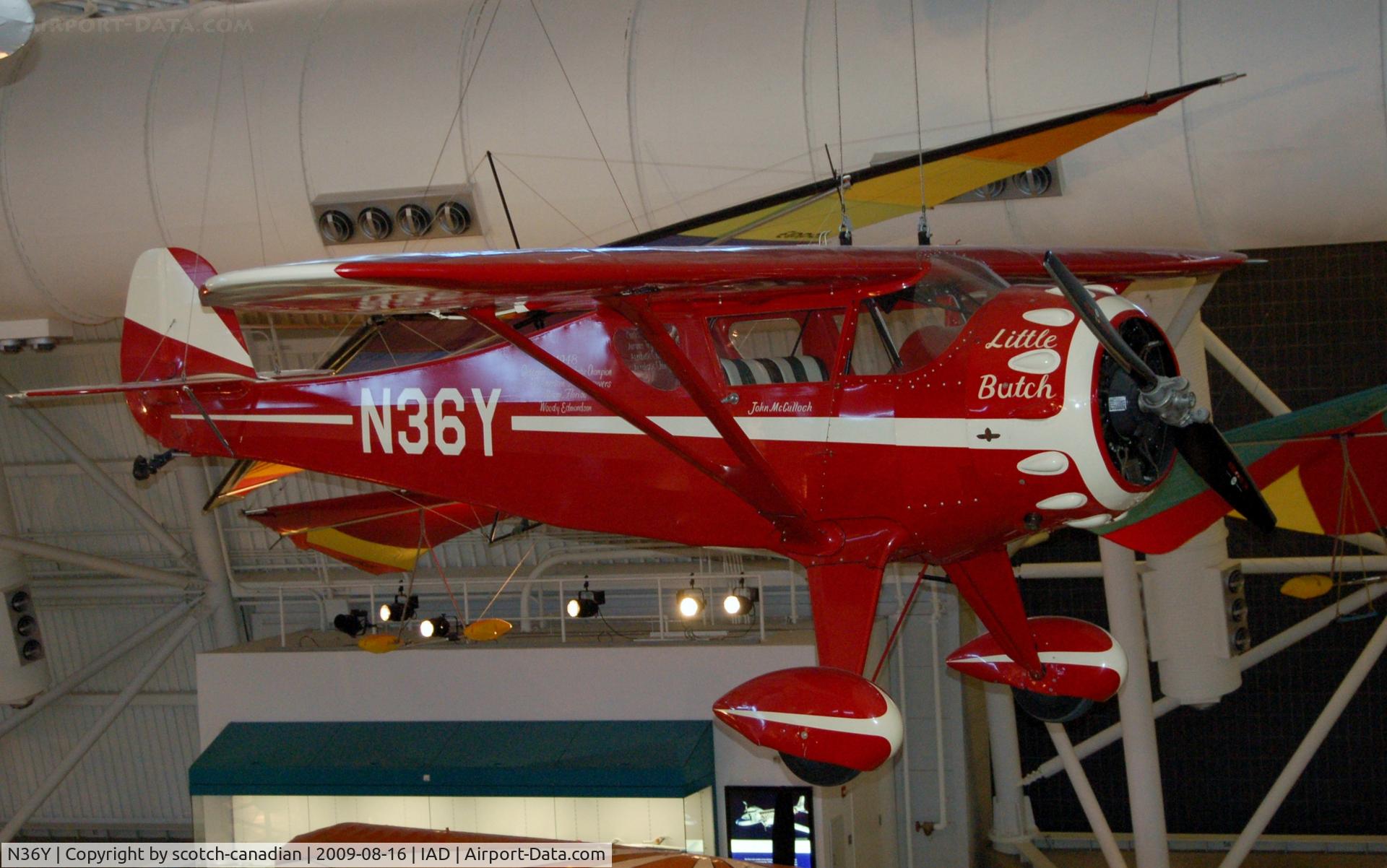 N36Y, 1941 Monocoupe 110 Special C/N 7W96, 1941 Monocoupe 110 SPECIAL at the Steven F. Udvar-Hazy Center, Smithsonian National Air and Space Museum, Chantilly, VA  