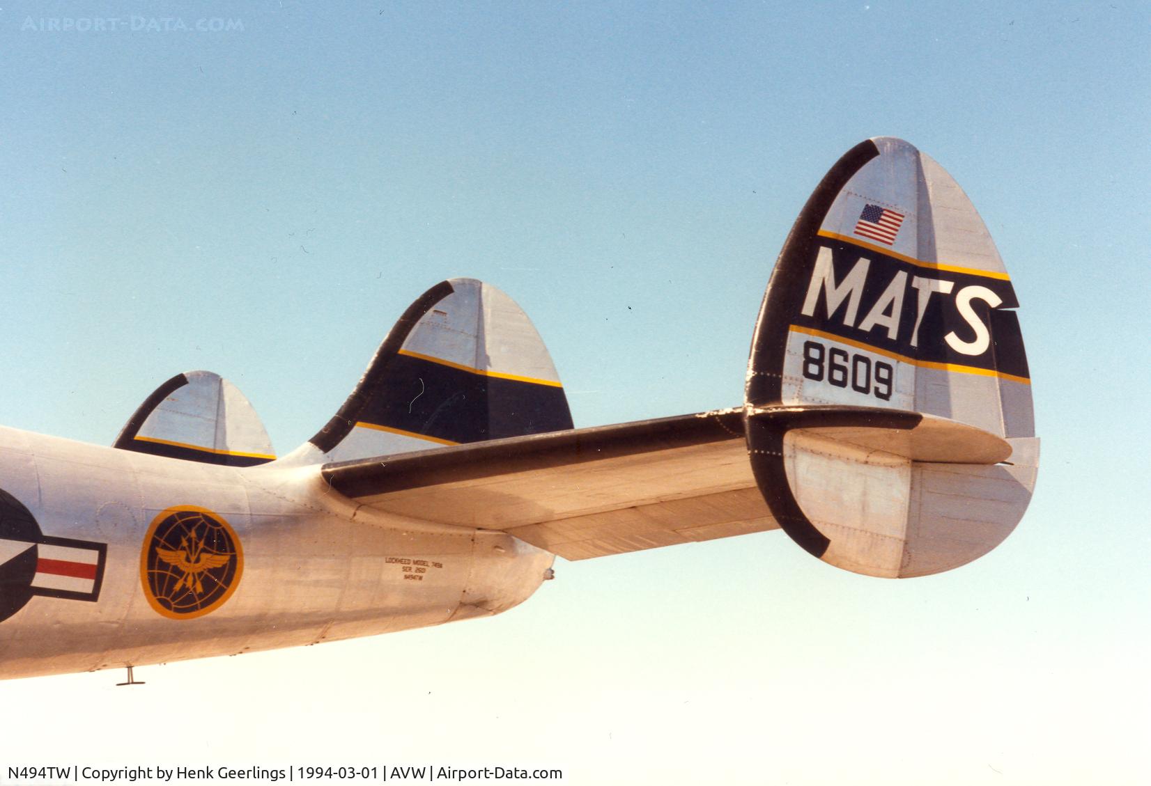 N494TW, 1948 Lockheed L-749A-79 Constellation C/N 2601, MATS Connie