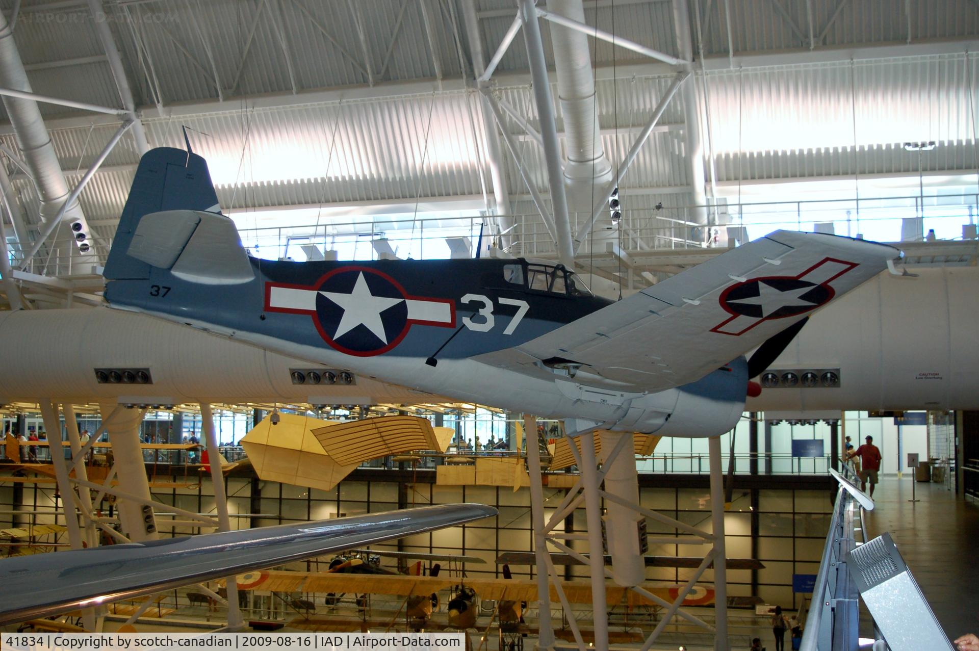 41834, Grumman F6F-3K Hellcat C/N A-3100, Grumman F6F-3K Hellcat at the Steven F. Udvar-Hazy Center, Smithsonian National Air and Space Museum, Chantilly, VA