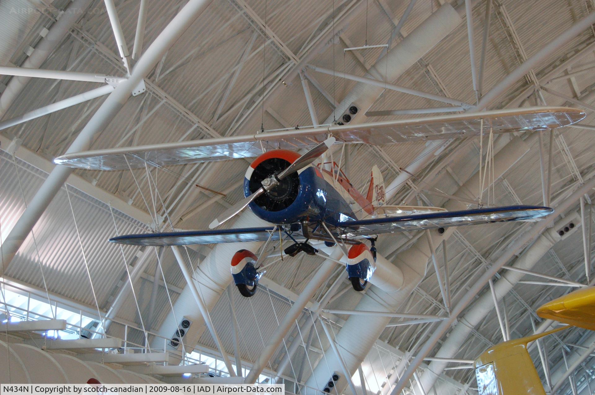 N434N, 1929 Travel Air D-4-D C/N 1340, 1929 Travel Air D-4-D Pepsi Skywriter at the Steven F. Udvar-Hazy Center, Smithsonian National Air and Space Museum, Chantilly, VA