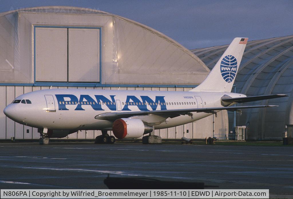 N806PA, 1984 Airbus A310-222 C/N 342, Prepared at Bremen-Lemwerder.
Delivered to Pan Am as N806PA / 1986-02-05.