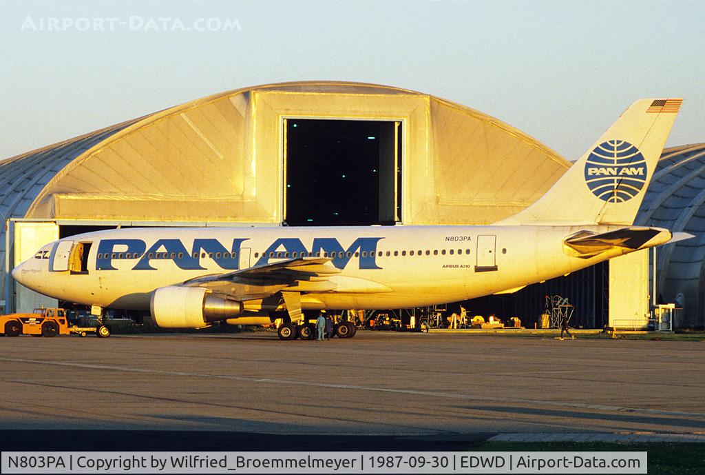 N803PA, 1985 Airbus A310-222 C/N 343, Pan Am at Bremen-Lemwerder for Maintenance.