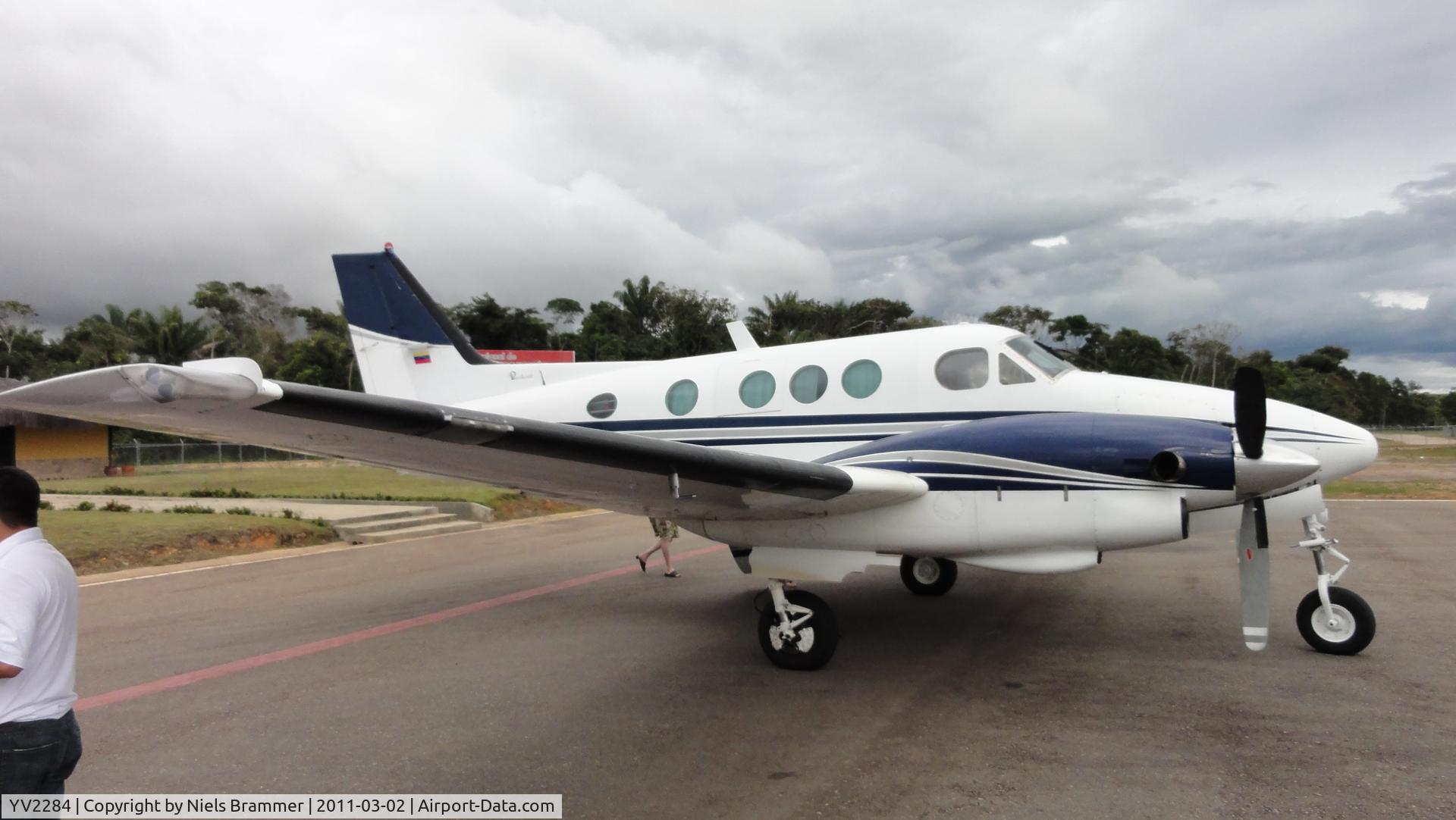 YV2284, 1968 Beech B90 King Air C/N LJ-358, Ready  to take off from Aero de Santa Elena Venezuela