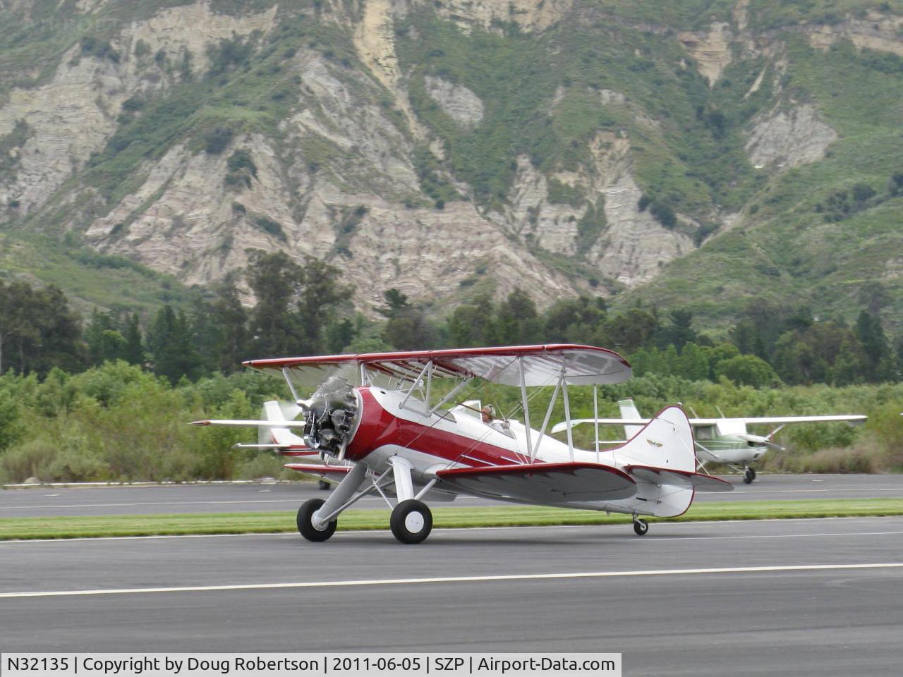 N32135, 1941 Waco UPF-7 C/N 5767, 1941 Waco UPF-7, Continental W-670 220 Hp, takeoff roll Rwy 04