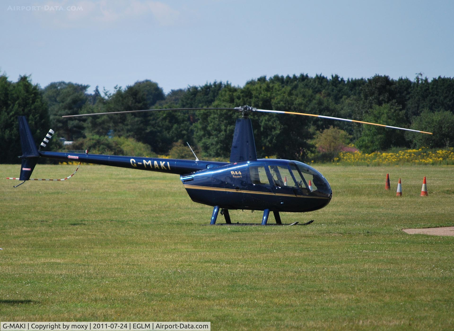 G-MAKI, 2007 Robinson R44 Raven I C/N 1752, Robinson R44 Raven visiting White Waltham.