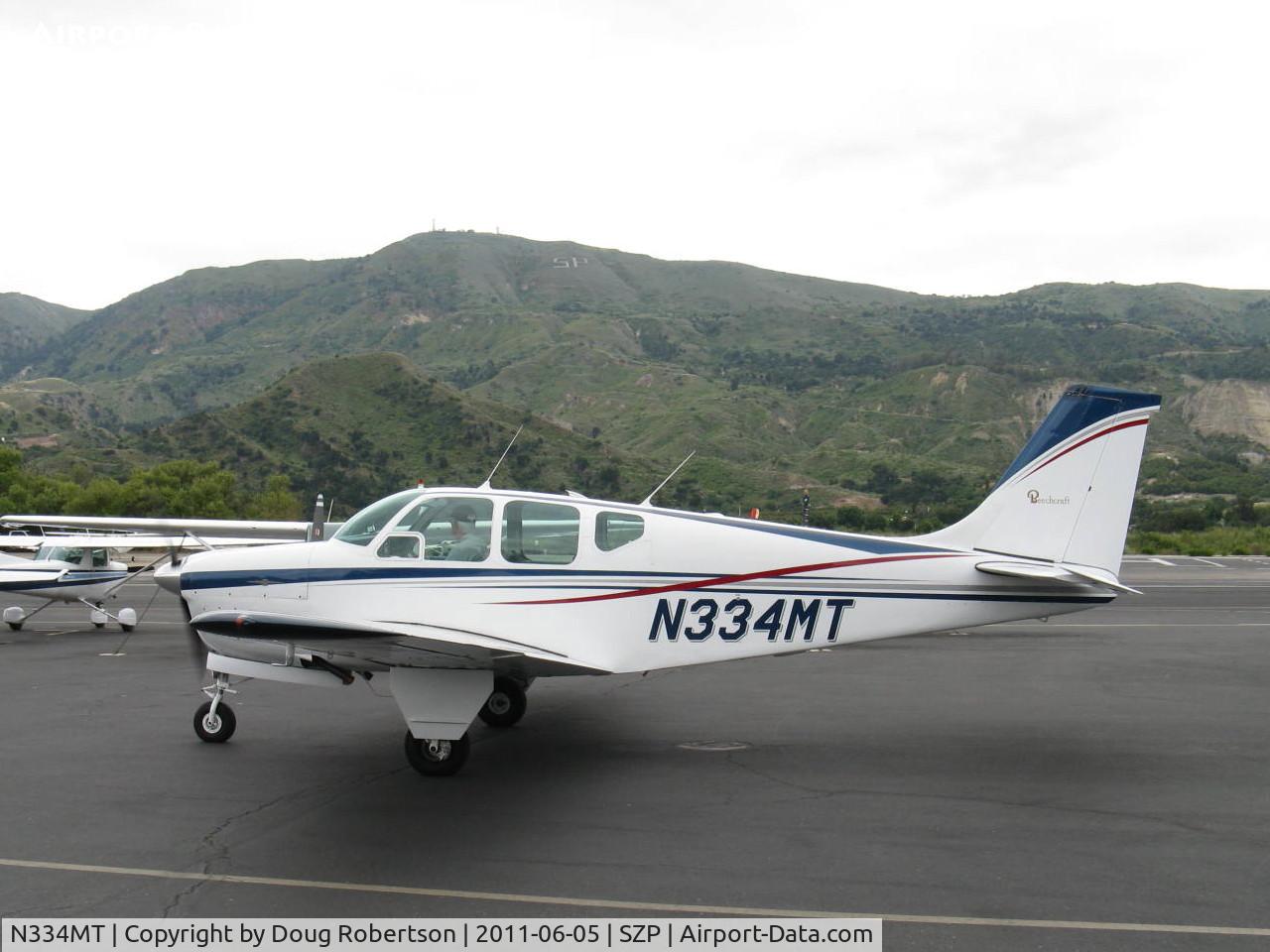 N334MT, 1962 Beech 35-B33 Debonair C/N CD-520, 1962 Beech 35-B33 DEBONAIR, Continental IO-470-K 225 Hp, taxi