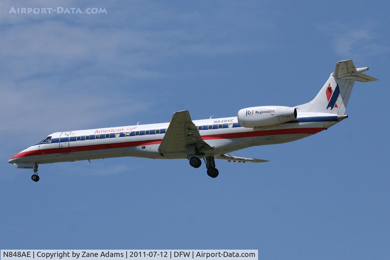 N848AE, 2003 Embraer ERJ-140LR (EMB-135KL) C/N 145710, American Eagle at DFW