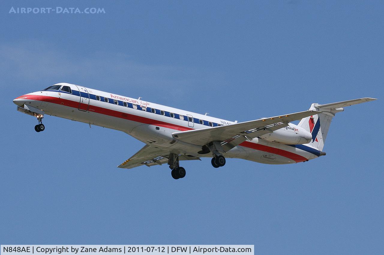 N848AE, 2003 Embraer ERJ-140LR (EMB-135KL) C/N 145710, American Eagle at DFW