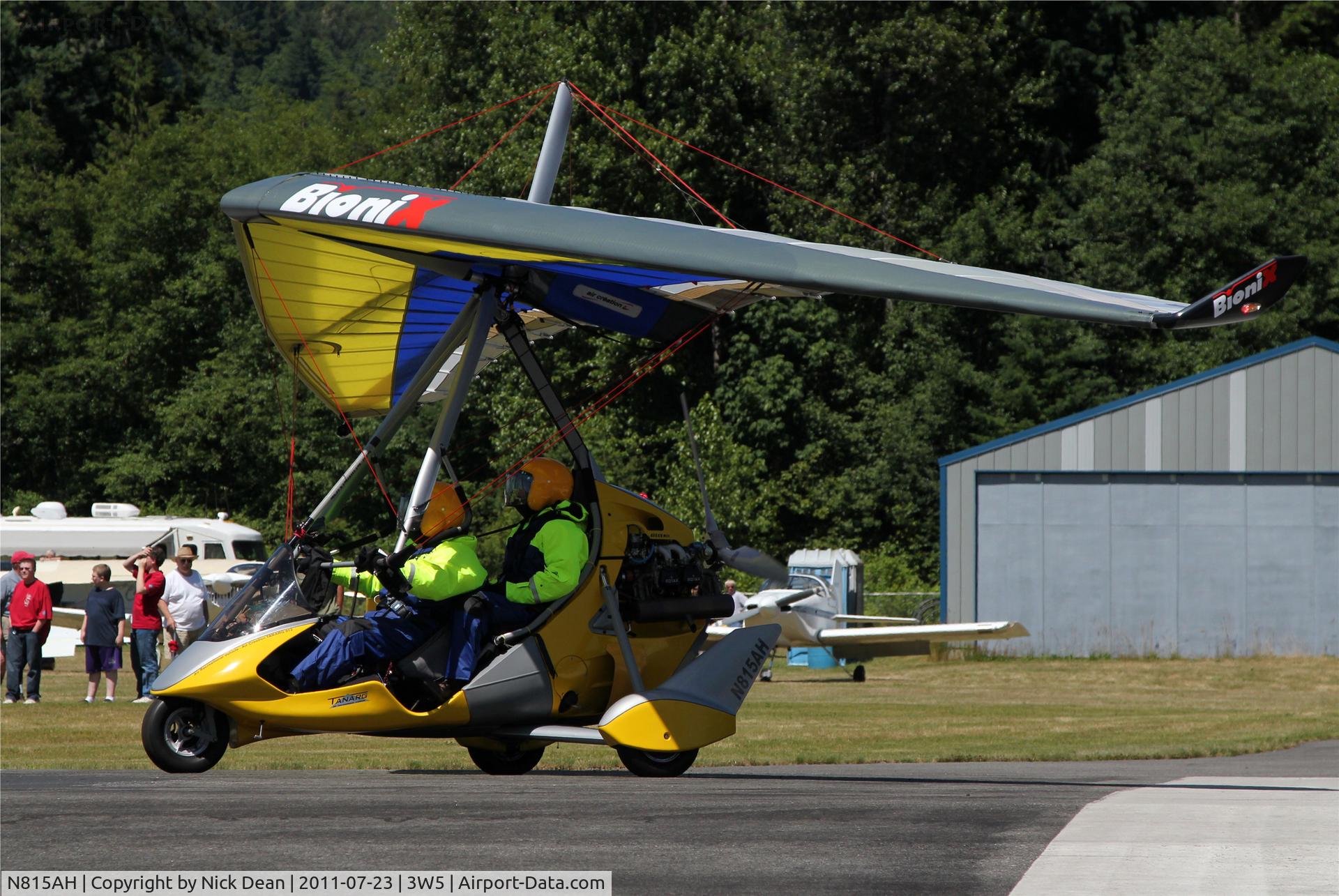 N815AH, 2006 Air Creation Tanarg C/N T06076, 3W5 2011 departure