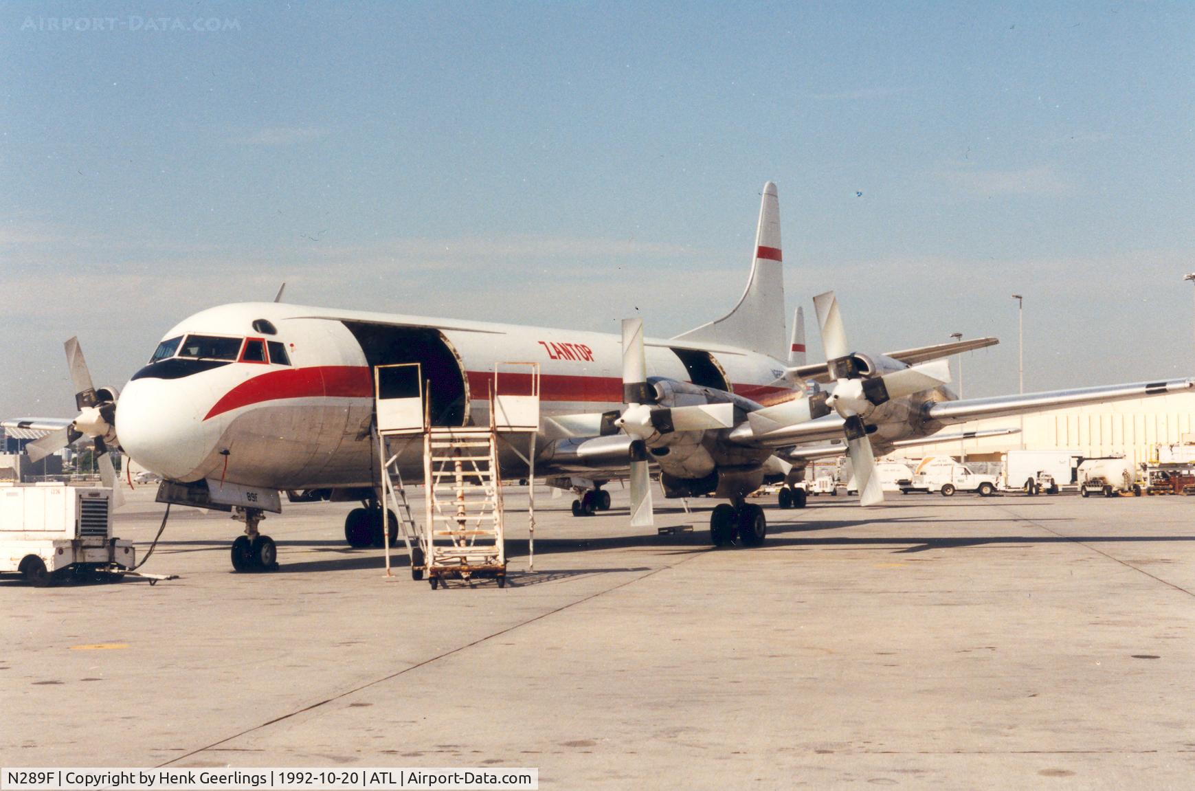 N289F, 1959 Lockheed L-188C(F) Electra C/N 1110, Zantop