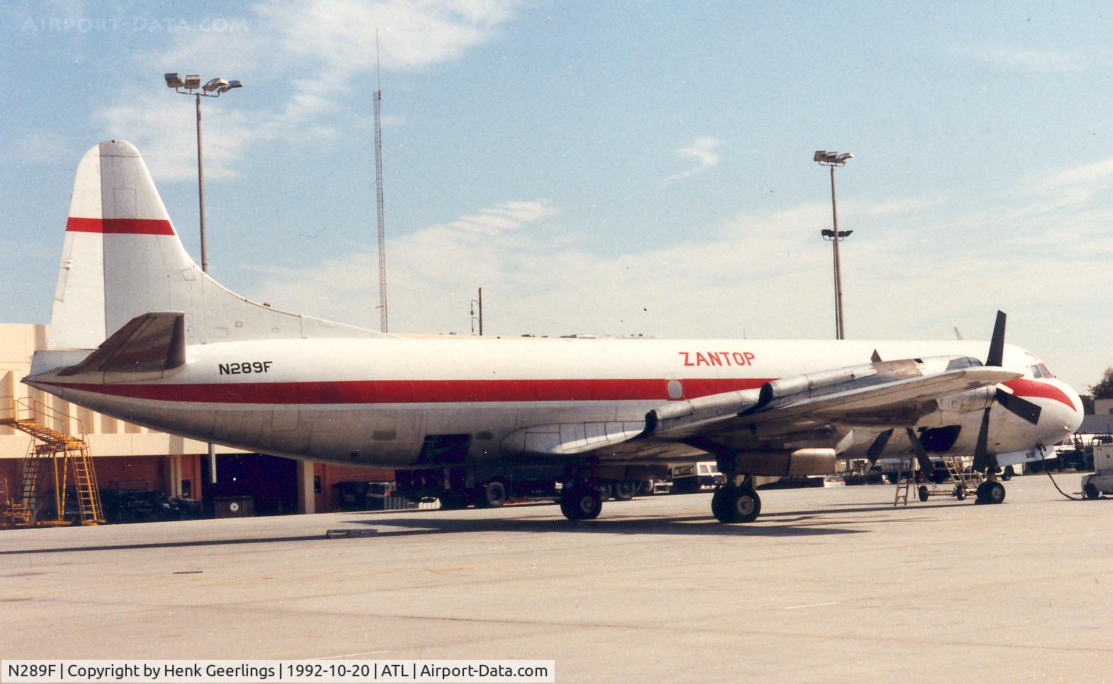 N289F, 1959 Lockheed L-188C(F) Electra C/N 1110, Zantop