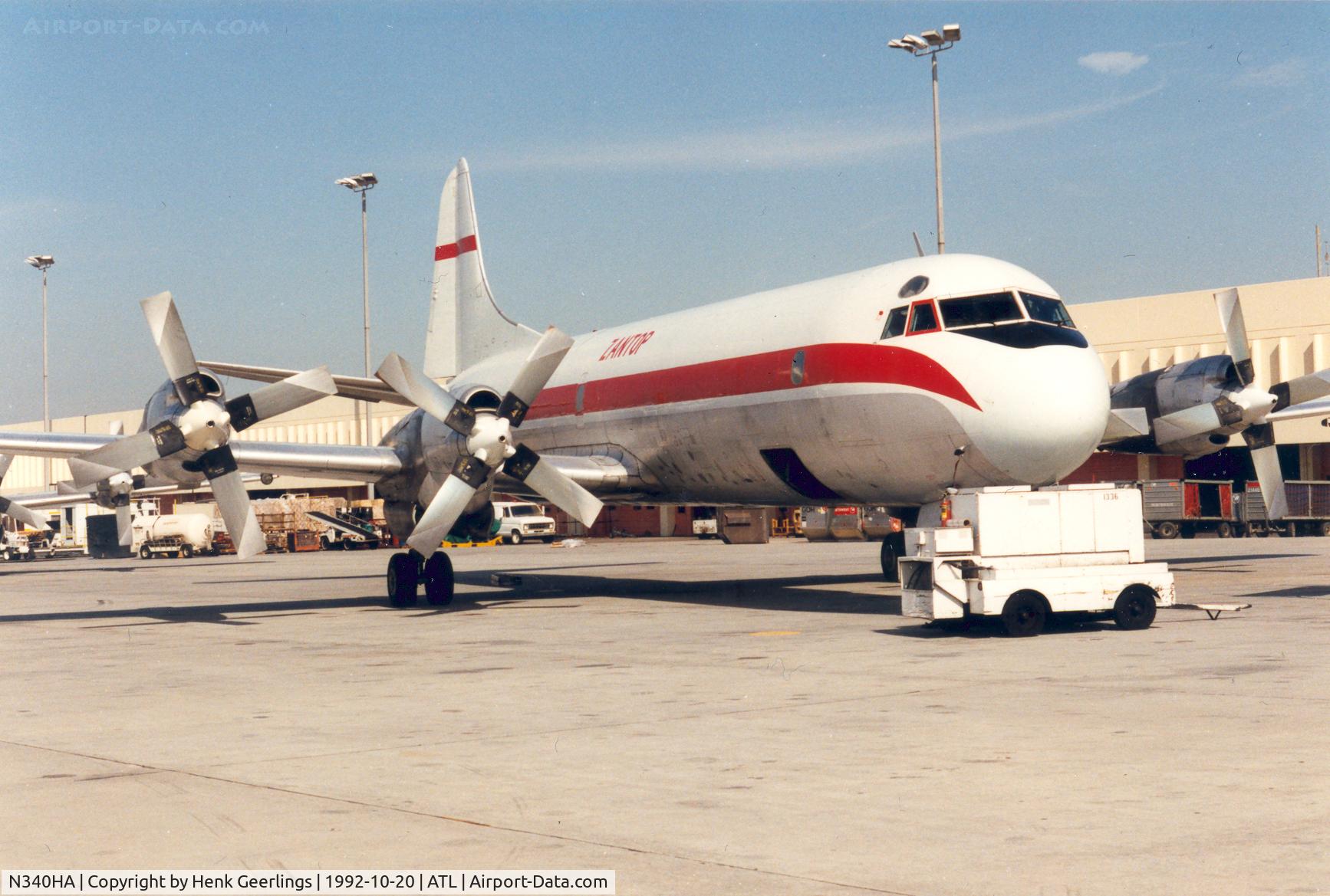 N340HA, 1959 Lockheed L-188A(F) Electra C/N 1109, Zantop
