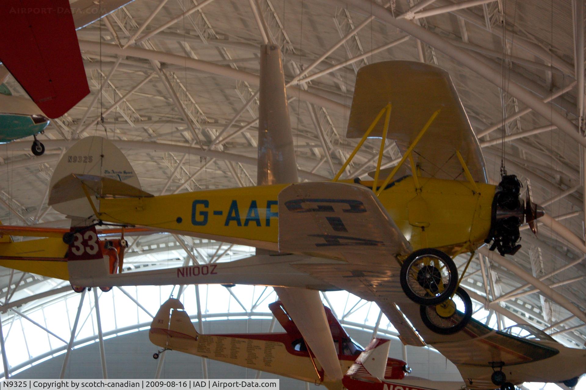 N9325, 1929 Arrow Sport A2-60 C/N 341, 1929 Arrow Aircraft & Motors A2-60 at the Steven F. Udvar-Hazy Center, Smithsonian National Air and Space Museum, Chantilly, VA