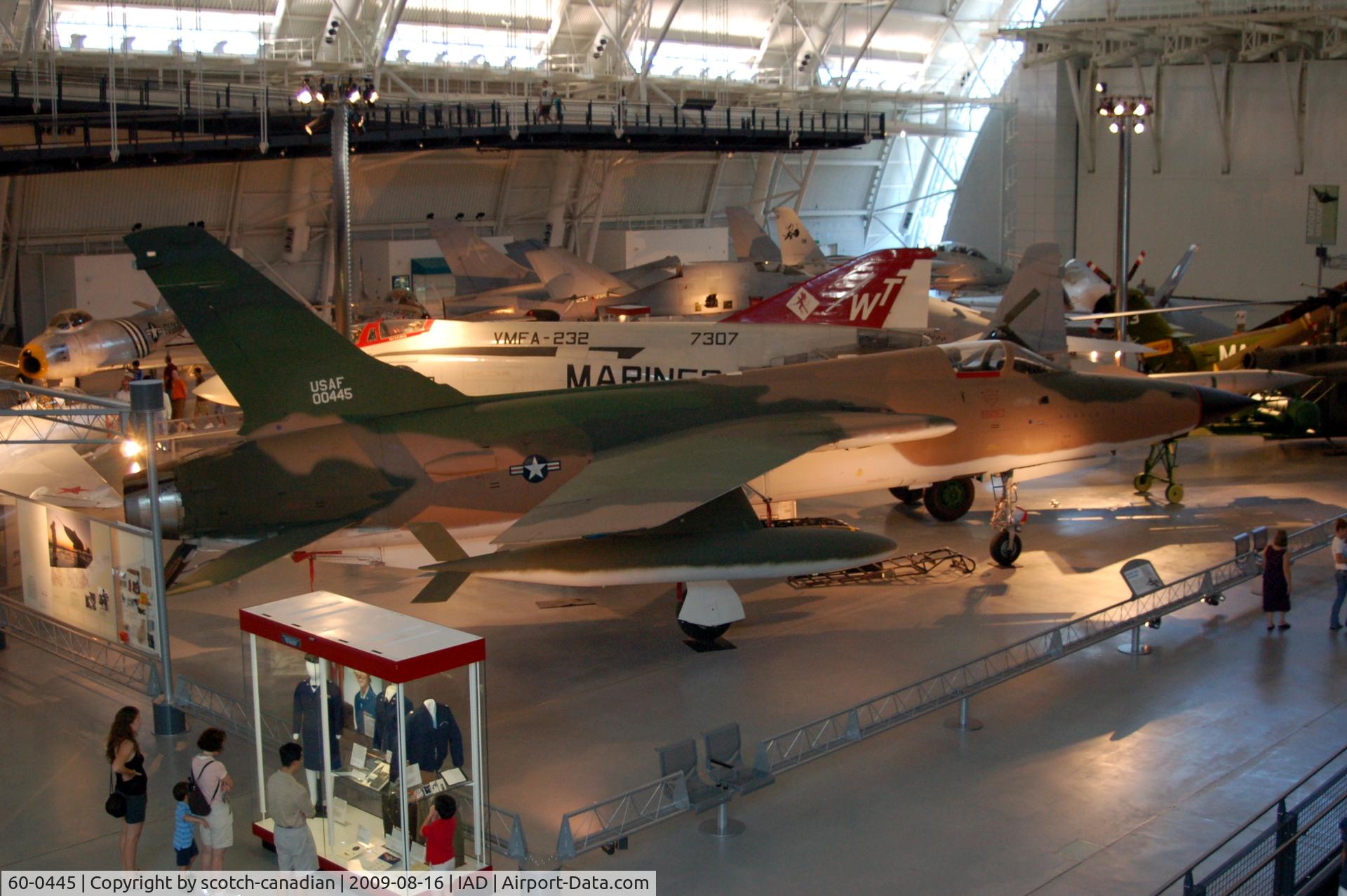 60-0445, 1960 Republic F-105D Thunderchief C/N D133, 1960 Republic F-105D-10-RE Thunderchief at the Steven F. Udvar-Hazy Center, Smithsonian National Air and Space Museum, Chantilly, VA