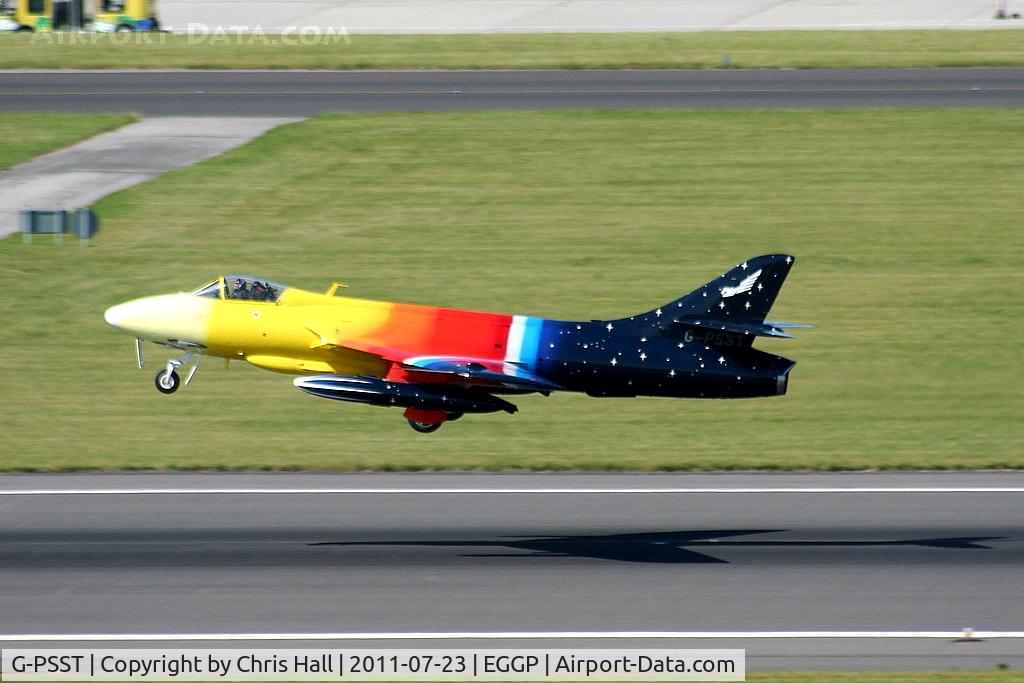 G-PSST, 1959 Hawker Hunter F.58A C/N HABL-003115, departing for its display at the Southport Airshow