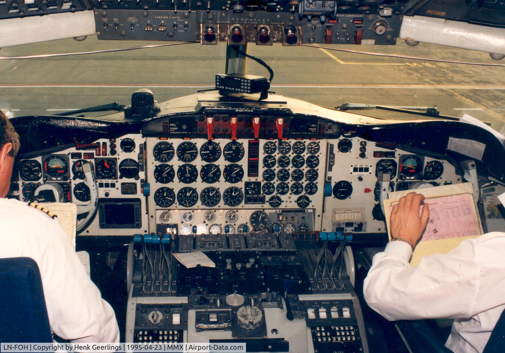 LN-FOH, 1960 Lockheed L-188A(F) Electra C/N 1145, Fred Olsen, Cargo Flight AMS - Malmo - AMS.