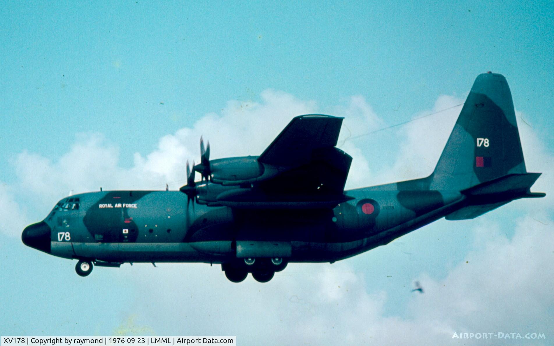 XV178, 1966 Lockheed C-130K Hercules C.1 C/N 382-4188, C130 XV178 Royal Air Force landing in Malta, when the British Forces where still present on the island.