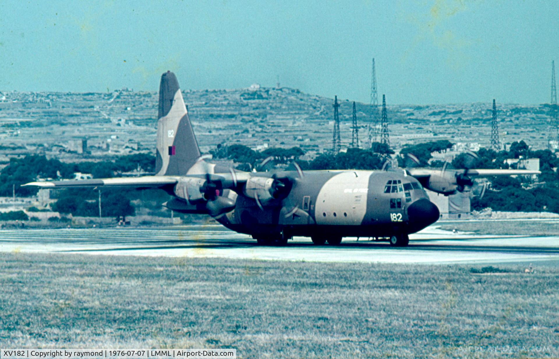 XV182, 1967 Lockheed C-130K Hercules C.1 C/N 382-4166, C130 Hercules XV182 RAF departing Runway06 at RAF Luqa, Malta.