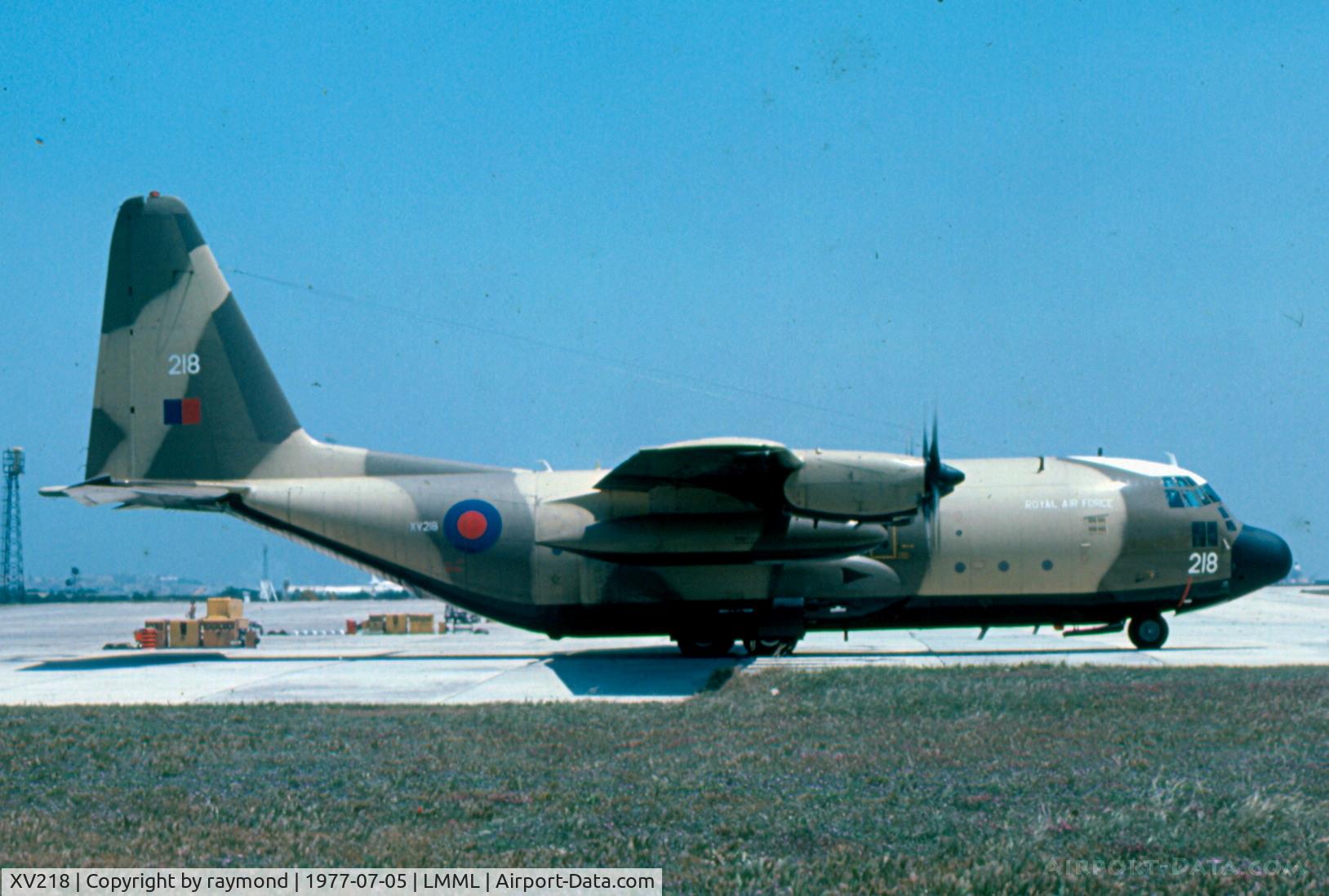 XV218, 1967 Lockheed C-130K Hercules C.1 C/N 382-4245, C130 Hercules XV218 RAF seen taxing out from Park4 TASF from RAF Luqa, Malta.