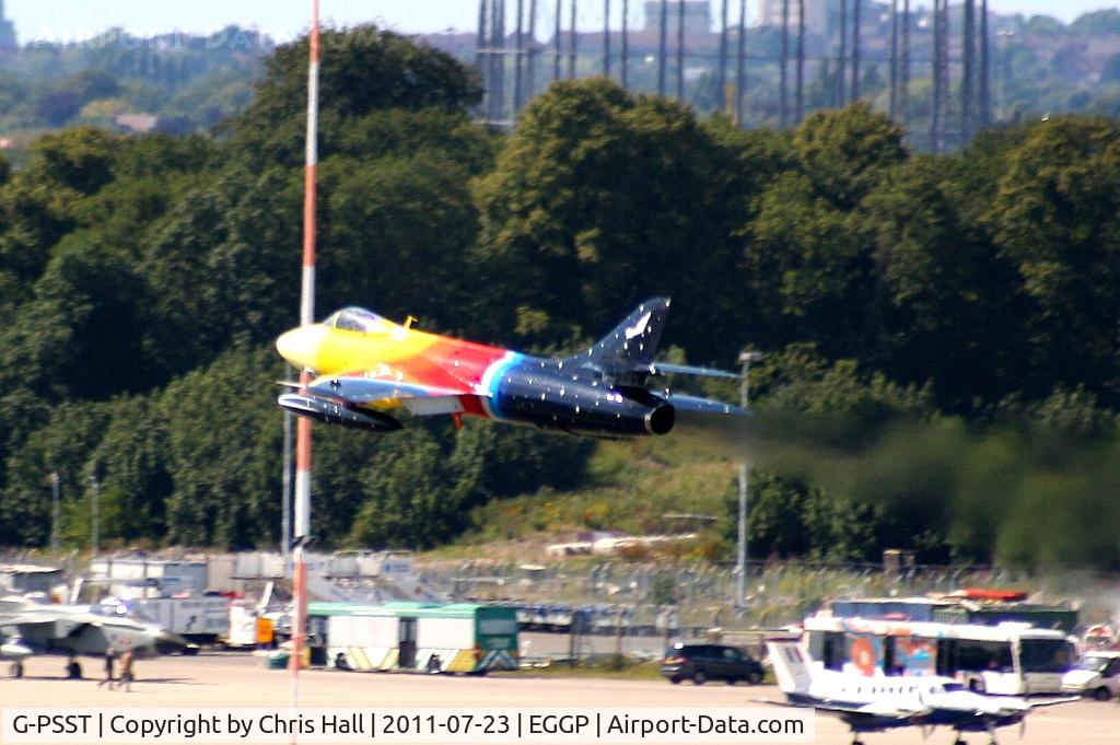 G-PSST, 1959 Hawker Hunter F.58A C/N HABL-003115, departing for its display at the Southport Airshow