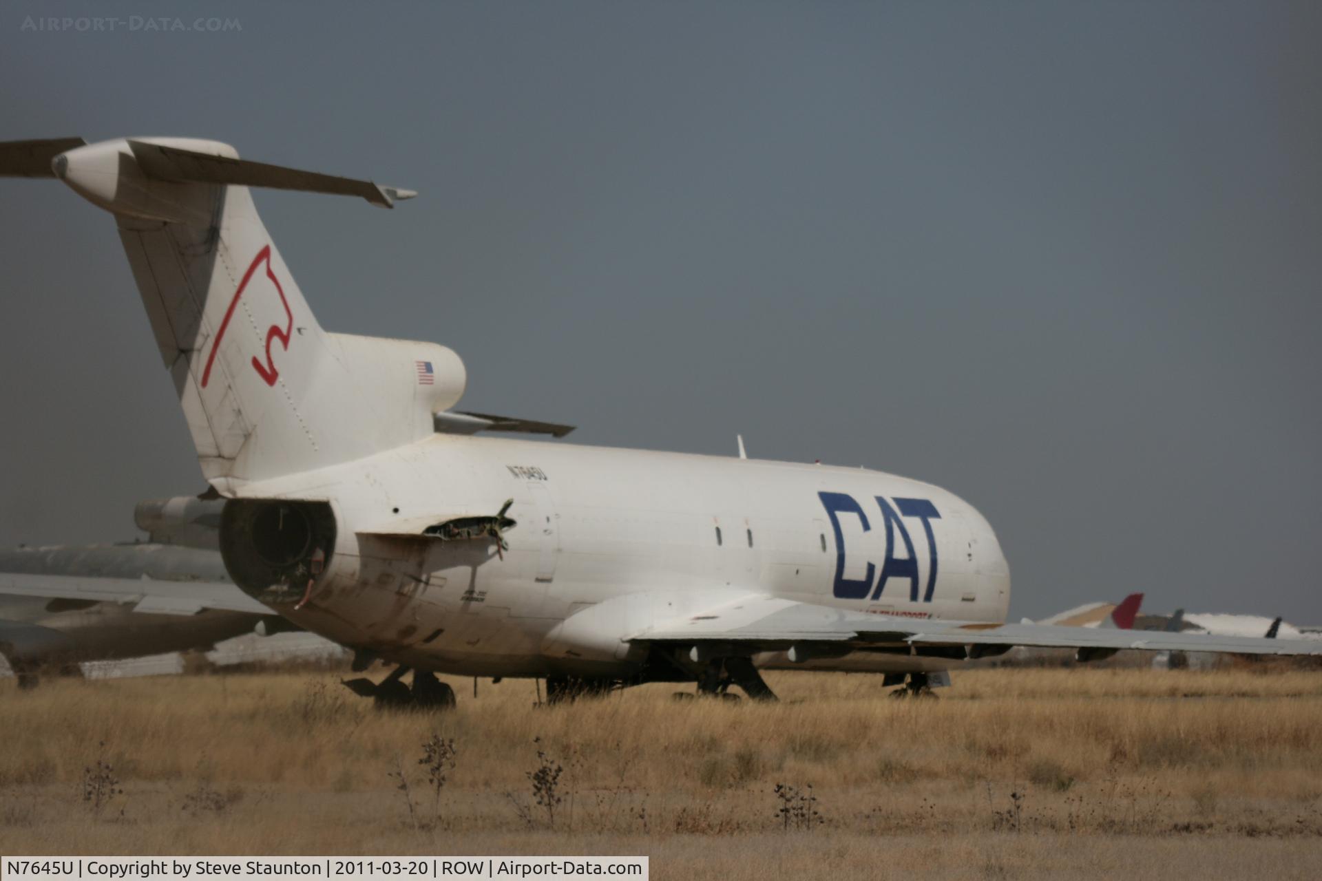N7645U, 1969 Boeing 727-222 C/N 20039, Taken at Roswell International Air Centre Storage Facility, New Mexico in March 2011 whilst on an Aeroprint Aviation tour