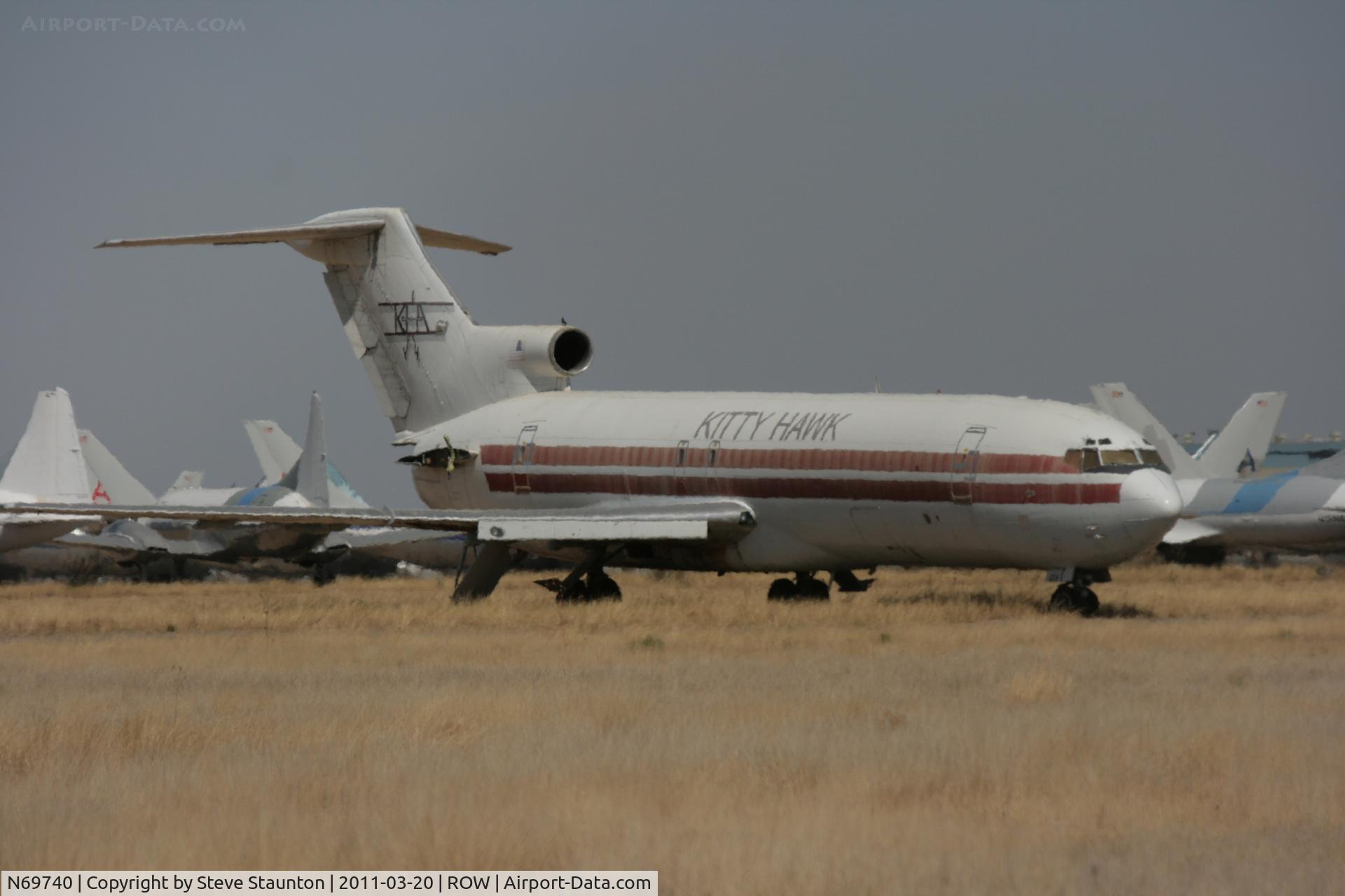 N69740, 1975 Boeing 727-224 C/N 20668, Taken at Roswell International Air Centre Storage Facility, New Mexico in March 2011 whilst on an Aeroprint Aviation tour