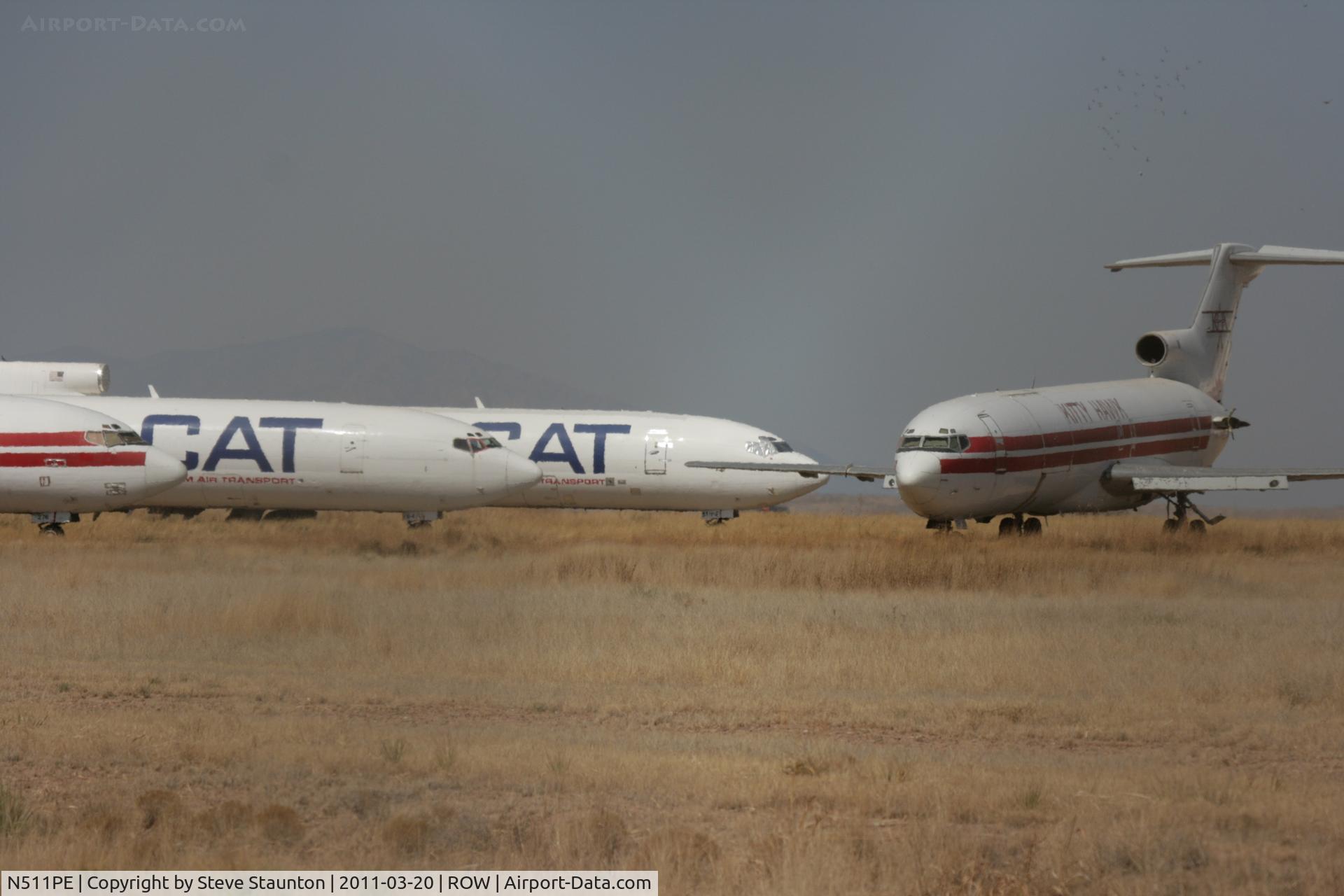 N511PE, 1973 Boeing 727-232 C/N 20634, Taken at Roswell International Air Centre Storage Facility, New Mexico in March 2011 whilst on an Aeroprint Aviation tour