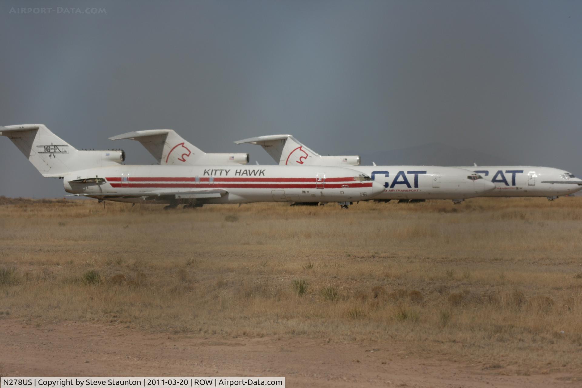 N278US, 1975 Boeing 727-251 C/N 21157, Taken at Roswell International Air Centre Storage Facility, New Mexico in March 2011 whilst on an Aeroprint Aviation tour