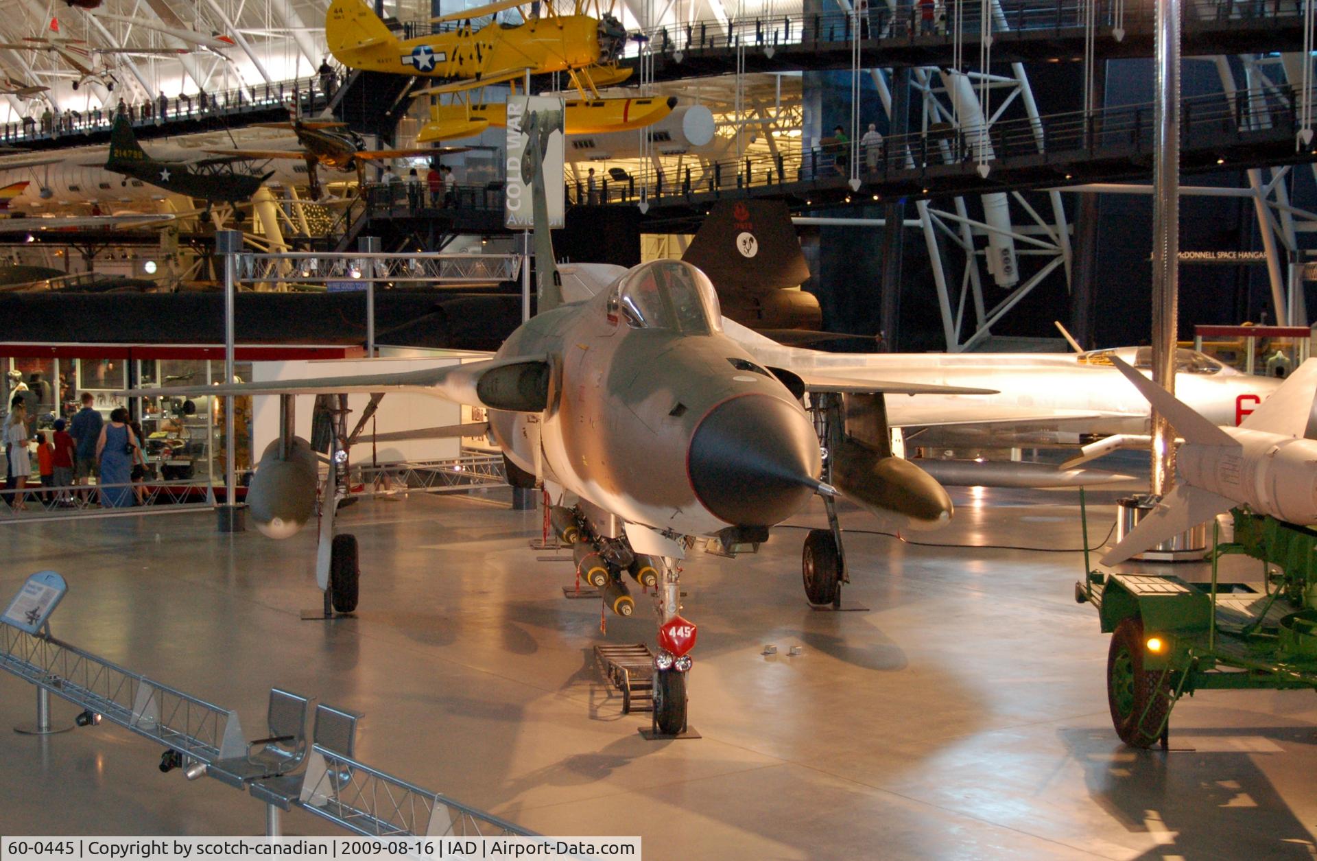 60-0445, 1960 Republic F-105D Thunderchief C/N D133, 1960 Republic F-105D-10-RE Thunderchief at the Steven F. Udvar-Hazy Center, Smithsonian National Air and Space Museum, Chantilly, VA
