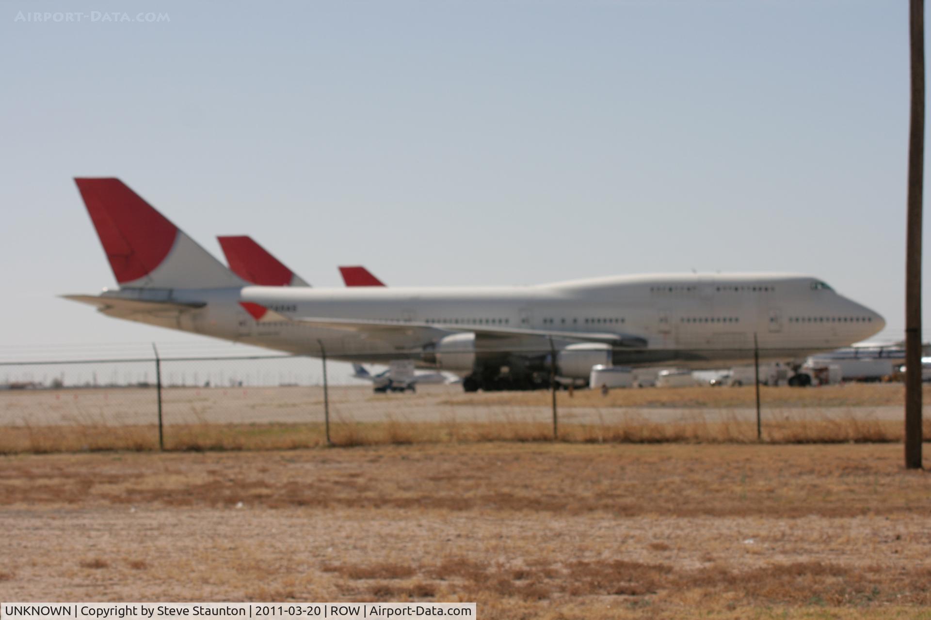 UNKNOWN, Boeing 747 C/N Unknown, Taken at Roswell International Air Centre Storage Facility, New Mexico in March 2011 whilst on an Aeroprint Aviation tour, an un-known Boeing 747 hiding in amongst the other aircraft