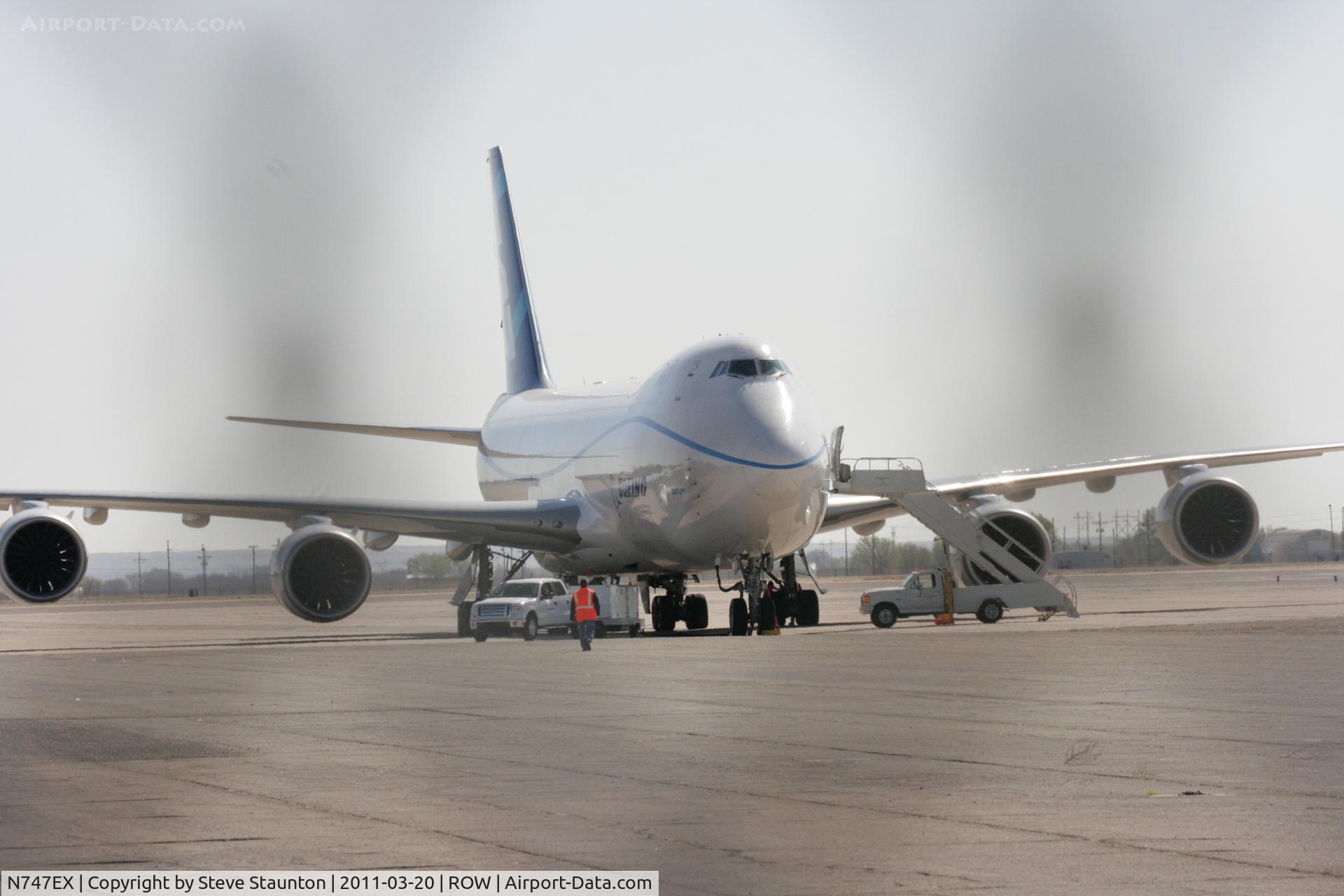 N747EX, 2010 Boeing 747-8F C/N 35808, Taken at Roswell International Air Centre Storage Facility, New Mexico in March 2011 whilst on an Aeroprint Aviation tour