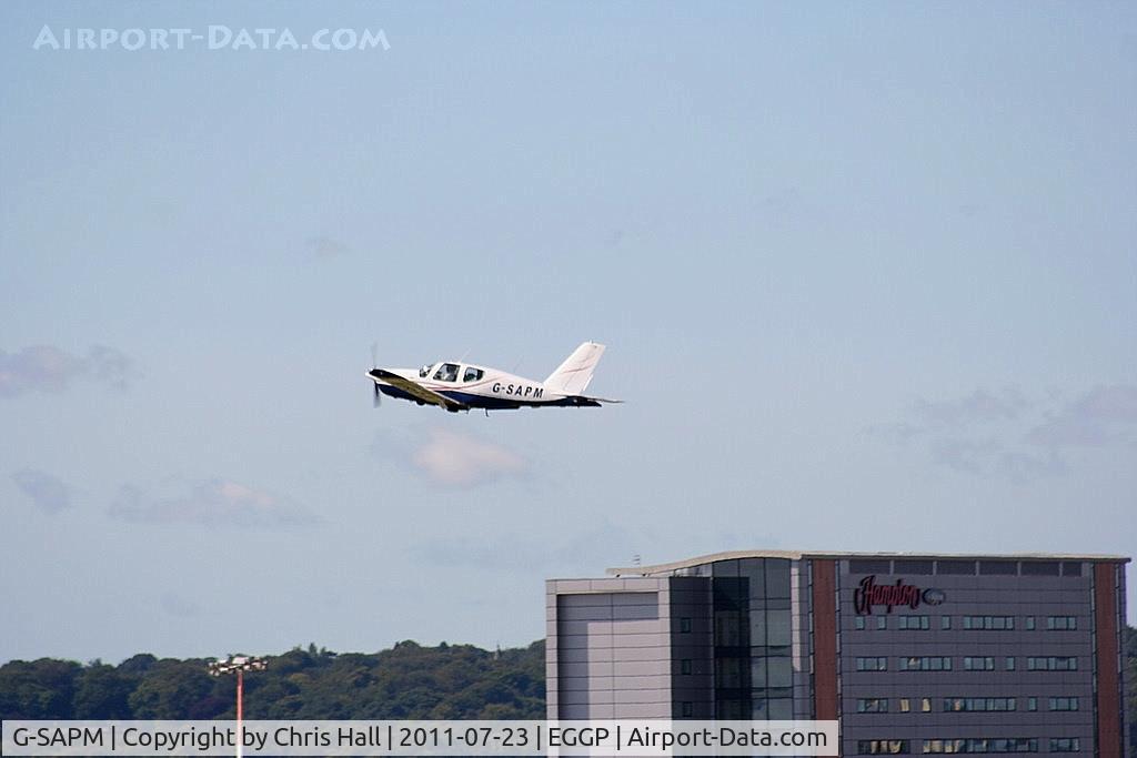 G-SAPM, 1990 Socata TB-20 Trinidad C/N 1009, departing from RW27