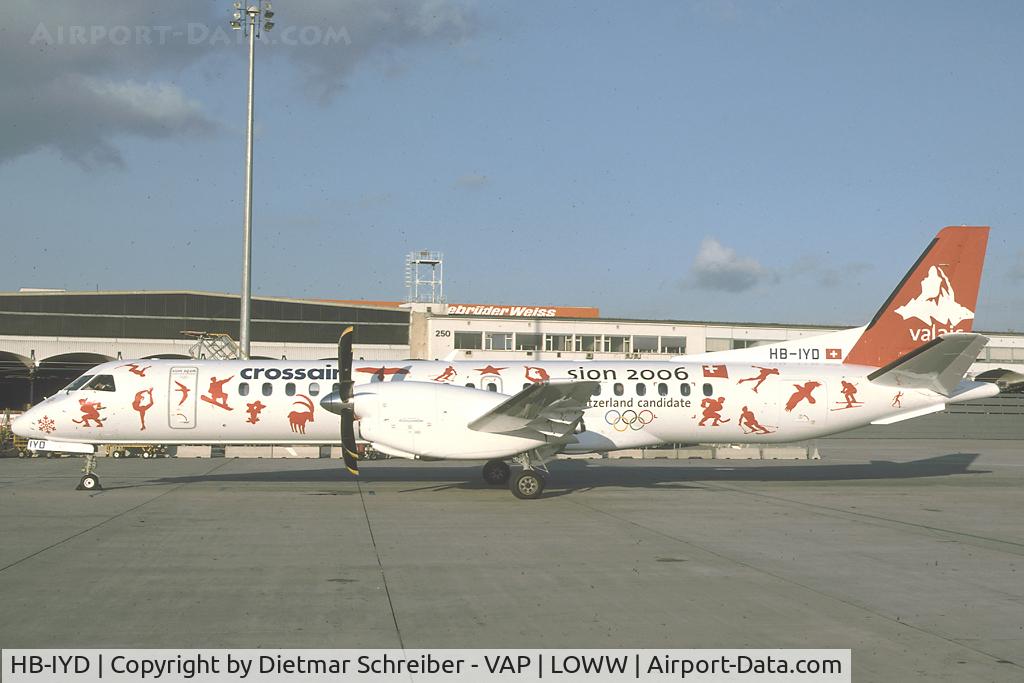 HB-IYD, 1998 Saab 2000 C/N 2000-059, Crossair Saab 2000