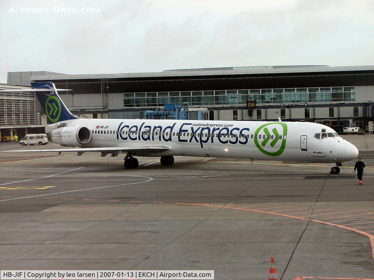 HB-JIF, 1998 McDonnell Douglas MD-90-30 (JAA) C/N 53462, Copenhagen Kastrup 13.1.07
