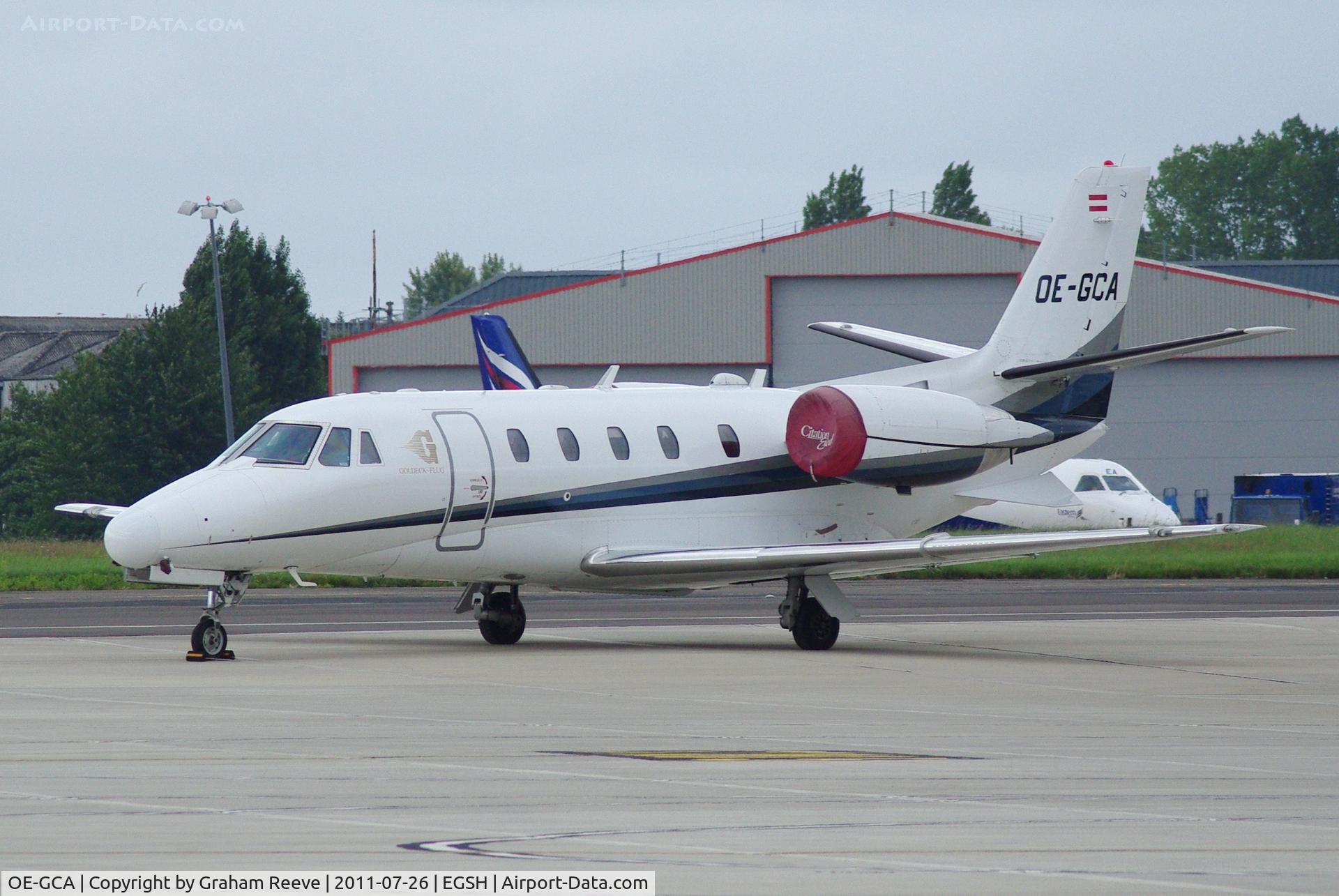 OE-GCA, 2001 Cessna 560XL Citation Excel C/N 560-5157, Parked at Norwich.