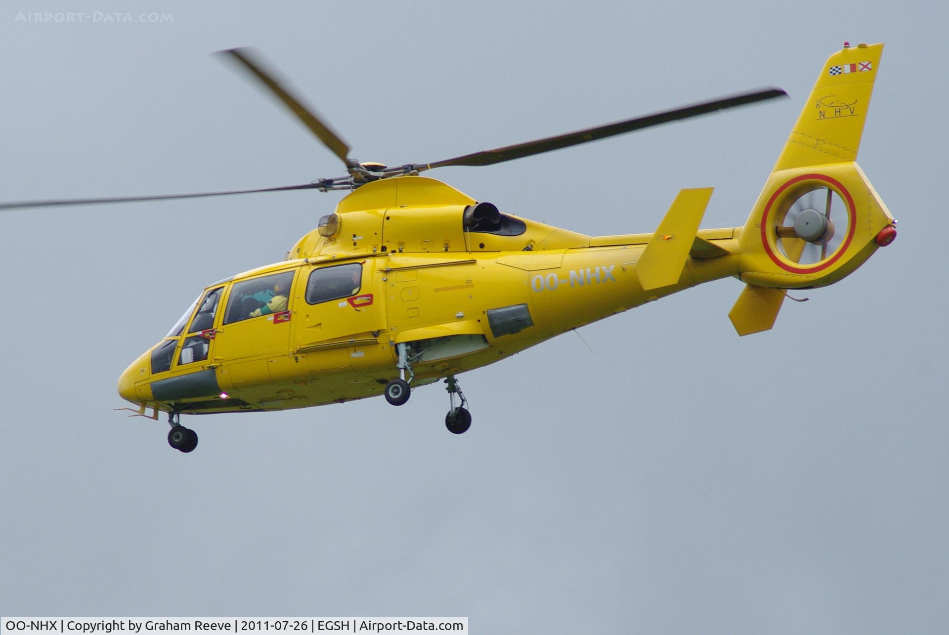 OO-NHX, 2005 Eurocopter AS-365N-3 Dauphin 2 C/N 6706, Departing from Norwich