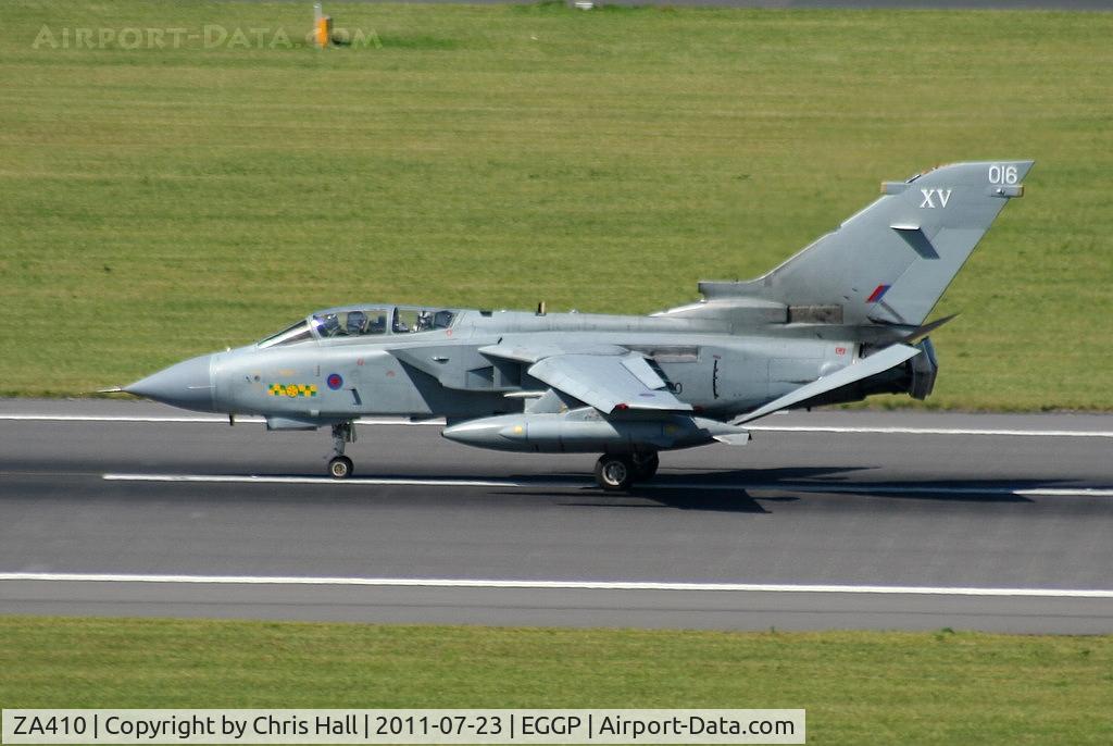 ZA410, 1983 Panavia Tornado GR.4 C/N 227/BT034/3109, arriving back at Liverpool after its display at the Southport Airshow