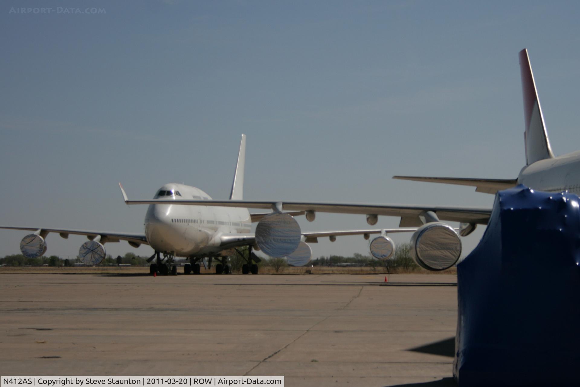 N412AS, 1990 Boeing 747-446 C/N 24425, Taken at Roswell International Air Centre Storage Facility, New Mexico in March 2011 whilst on an Aeroprint Aviation tour