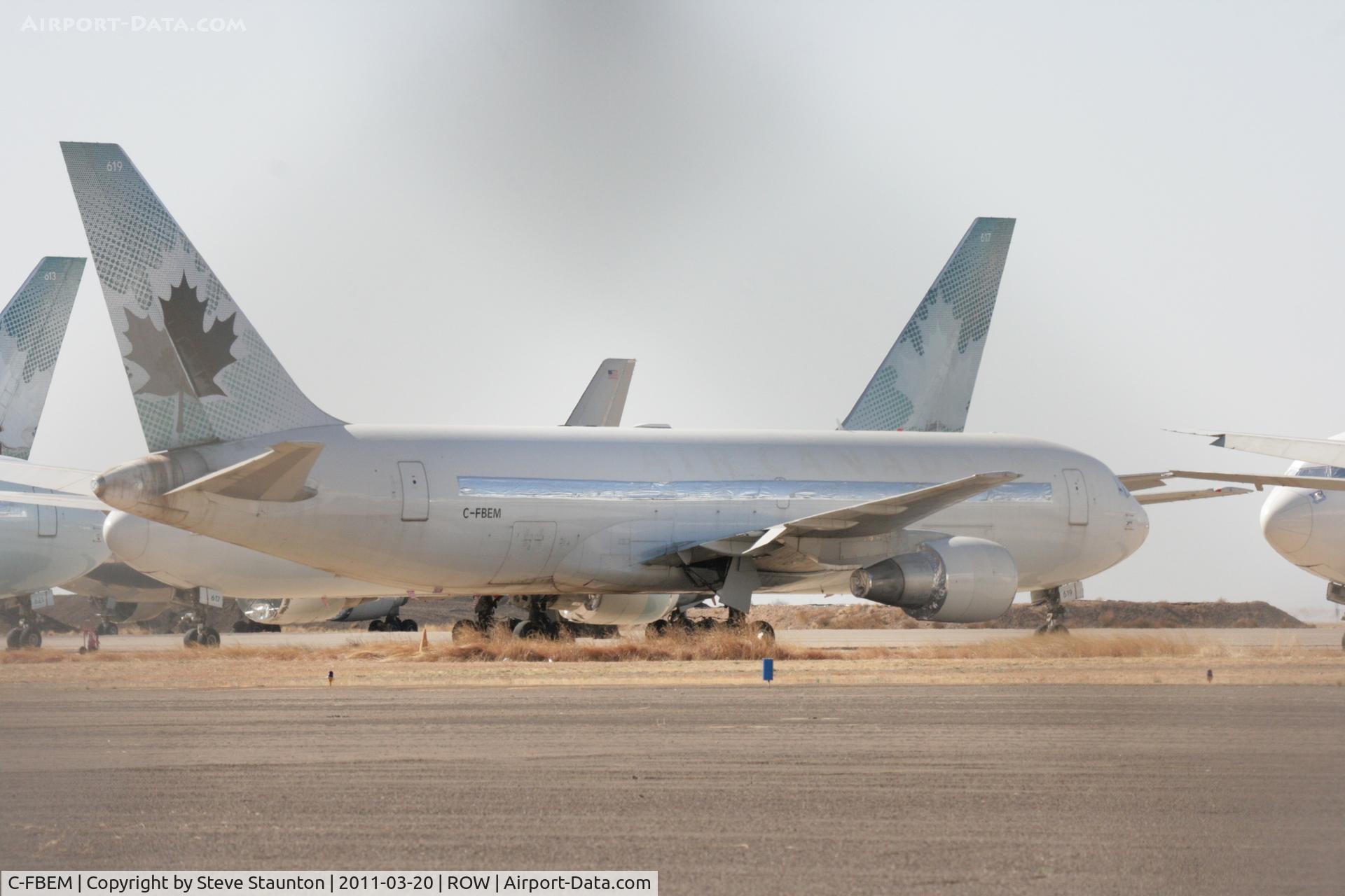 C-FBEM, 1989 Boeing 767-233 C/N 24325, Taken at Roswell International Air Centre Storage Facility, New Mexico in March 2011 whilst on an Aeroprint Aviation tour
