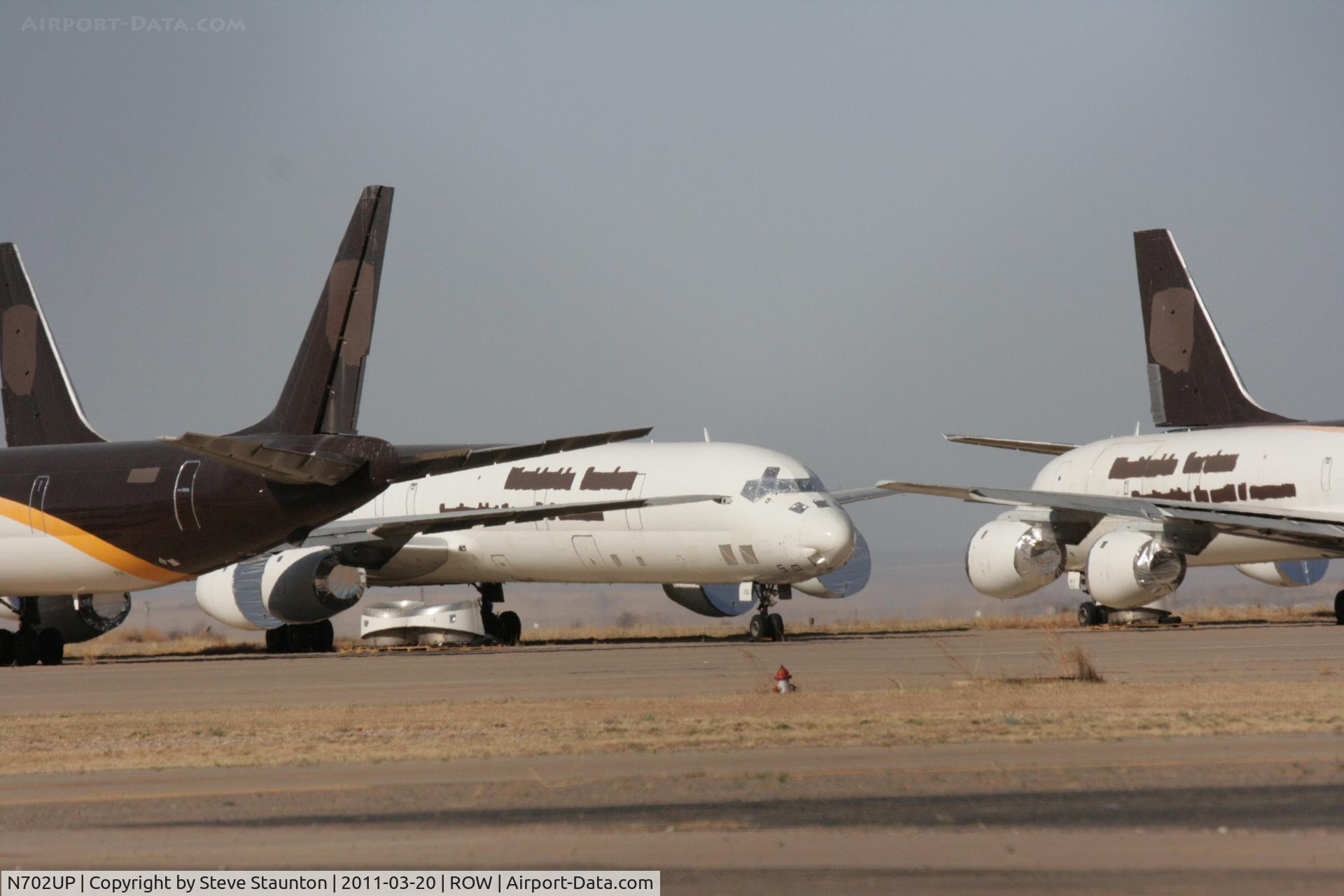 N702UP, 1967 Douglas DC-8-71F C/N 45902, Taken at Roswell International Air Centre Storage Facility, New Mexico in March 2011 whilst on an Aeroprint Aviation tour