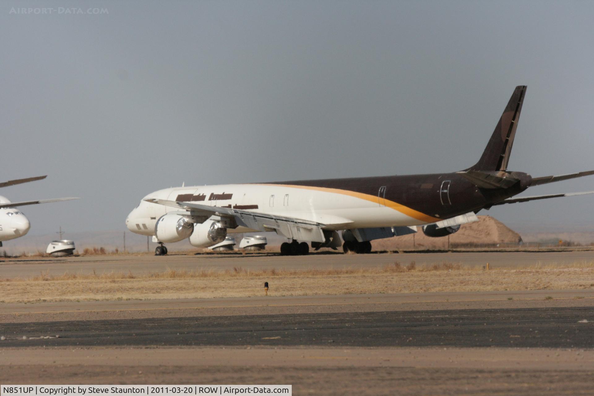 N851UP, 1969 Douglas DC-8-73F C/N 46051, Taken at Roswell International Air Centre Storage Facility, New Mexico in March 2011 whilst on an Aeroprint Aviation tour