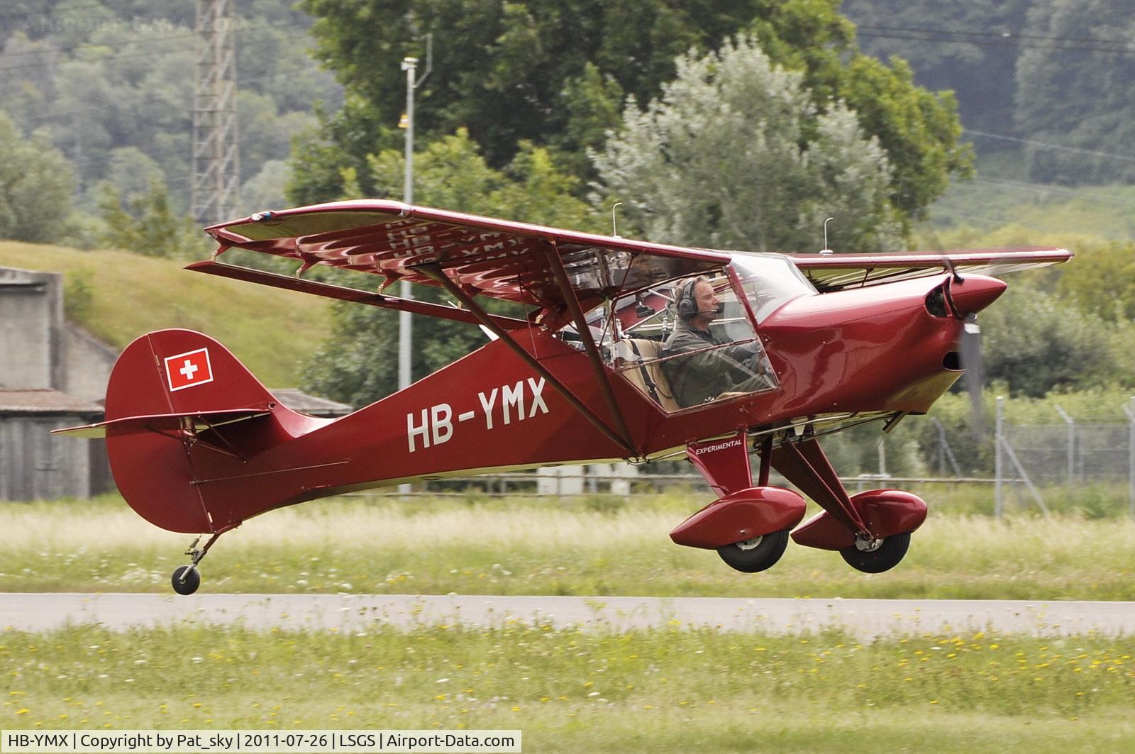 HB-YMX, 2011 Avid Mark IV Speed Wings C/N 1540-D, Just taking off for its first official flight
